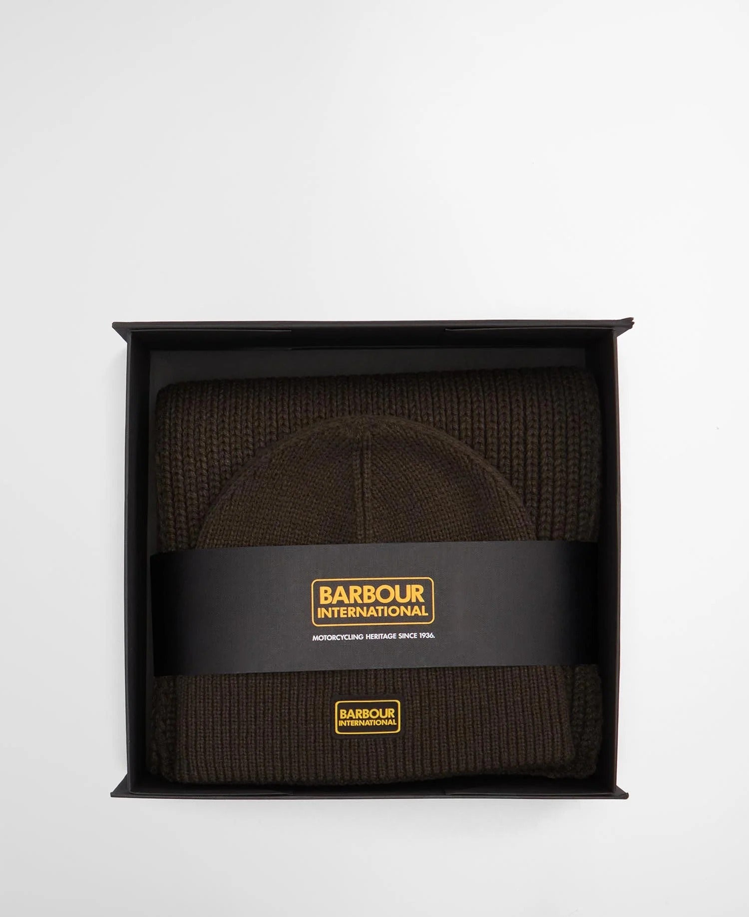 BARBOUR Set Regalo Uomo Berretto e Sciarpa SWEEPER LEGACY-Sage