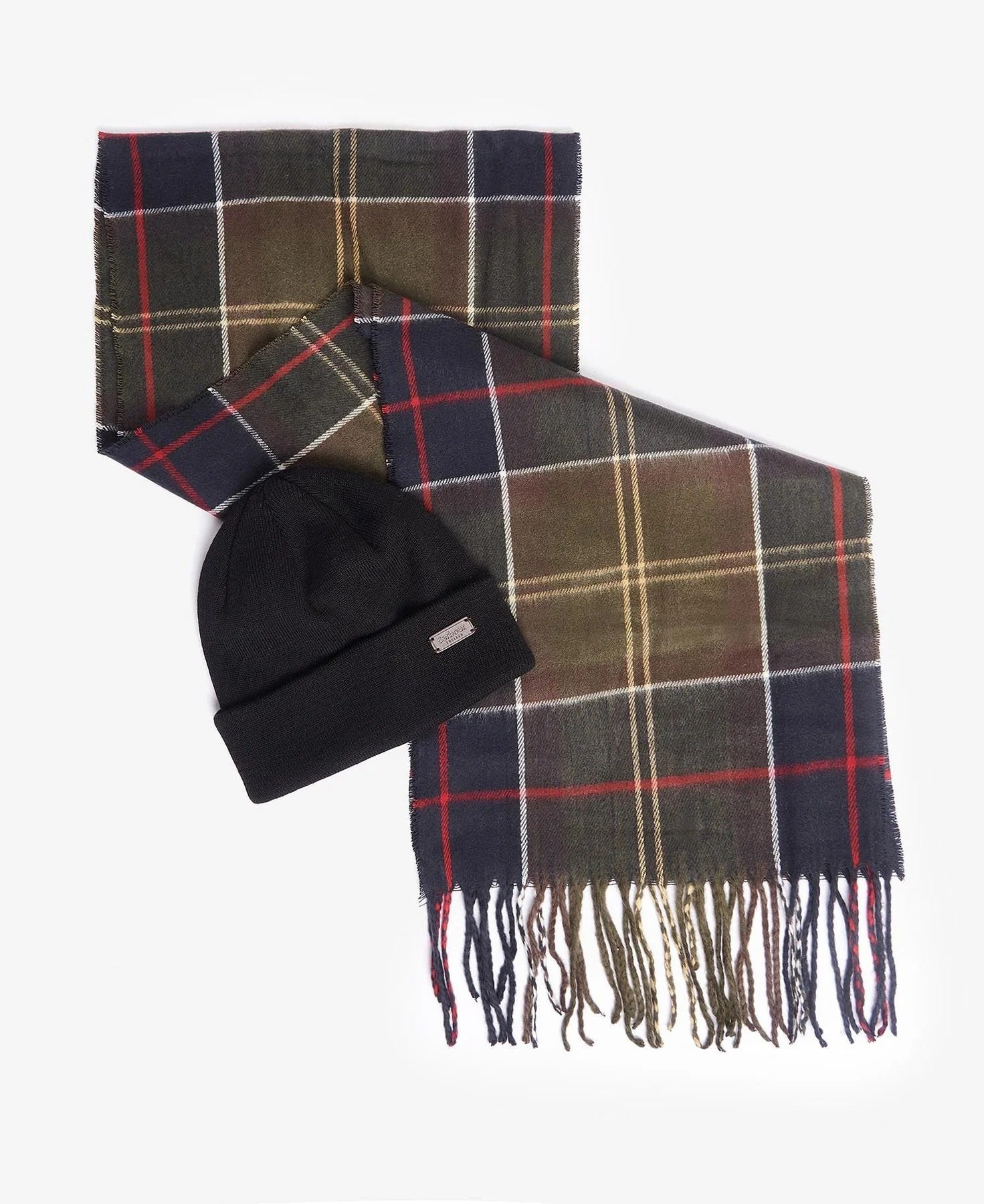 BARBOUR Set Regalo Uomo Berretto Swinton e Sciarpa Galingale-Classic Tartan
