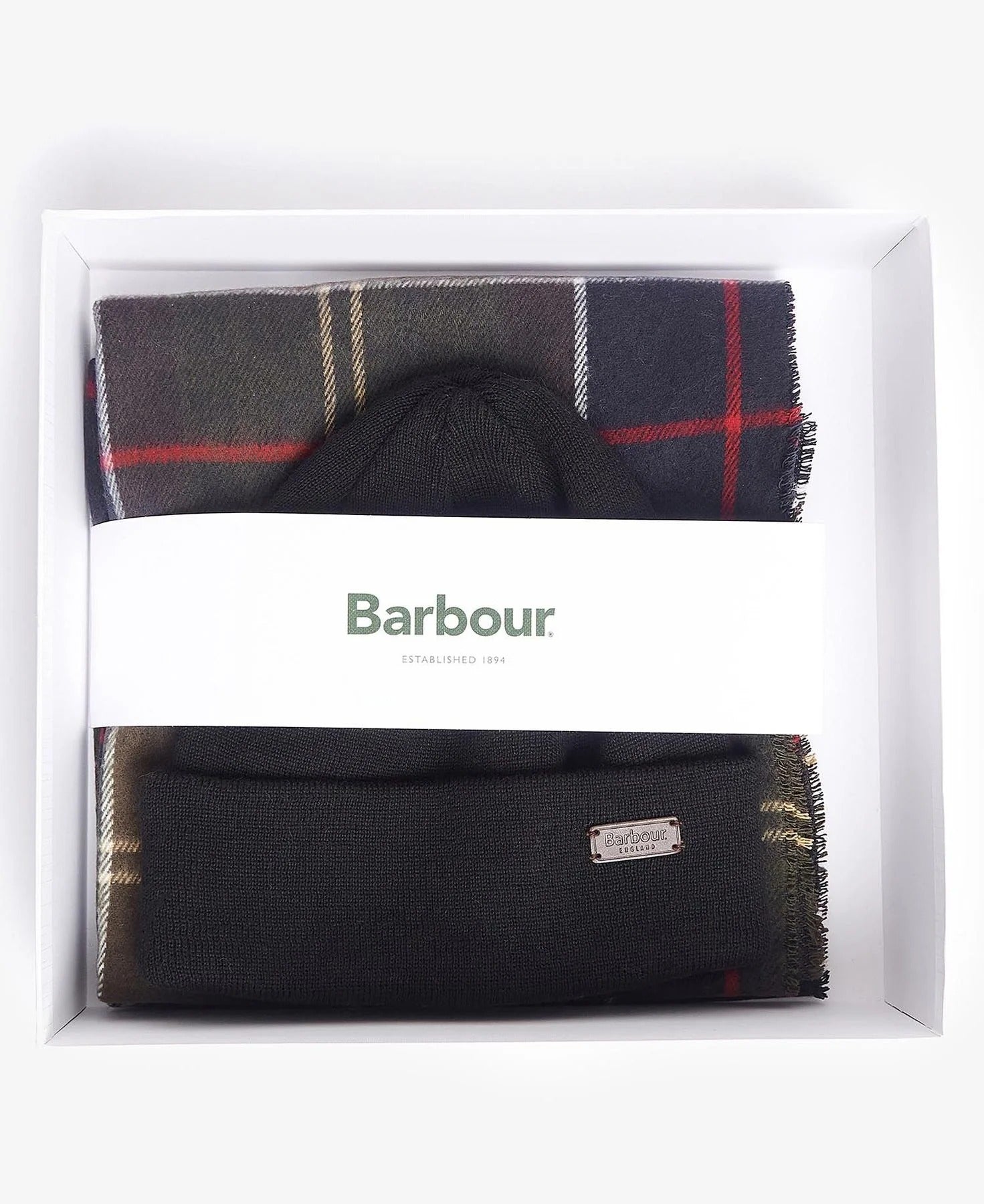 BARBOUR Set Regalo Uomo Berretto Swinton e Sciarpa Galingale-Classic Tartan