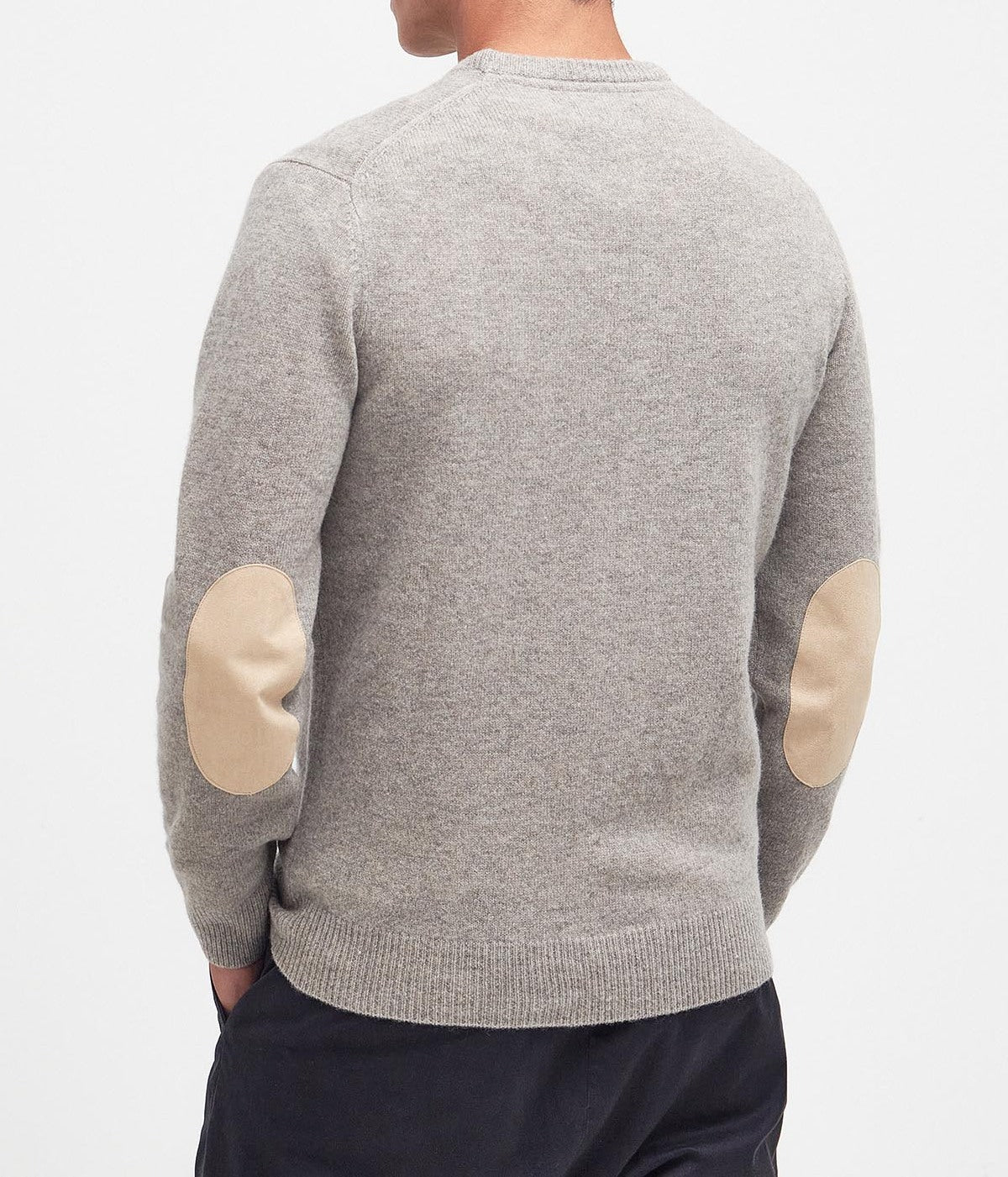 BARBOUR Maglia Uomo ESSENTIAL PATCH CREW-Stone