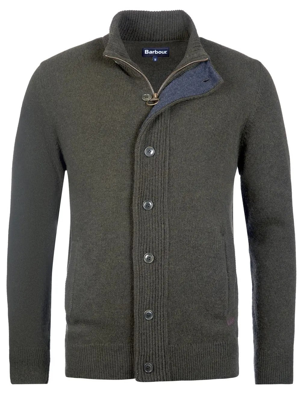 BARBOUR Maglione Uomo Essential Patch Zip-Seaweed