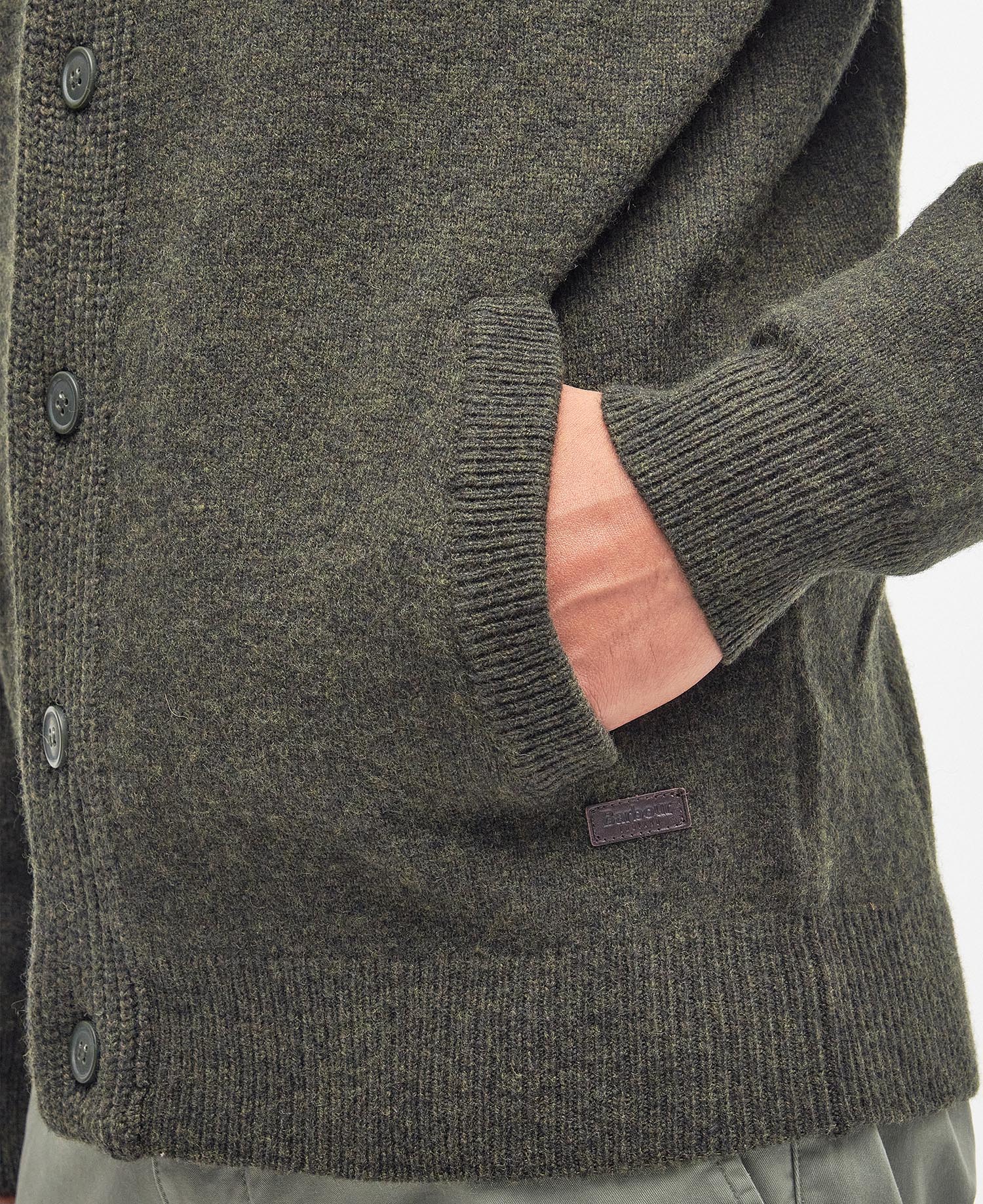 BARBOUR Maglione Uomo Essential Patch Zip-Seaweed