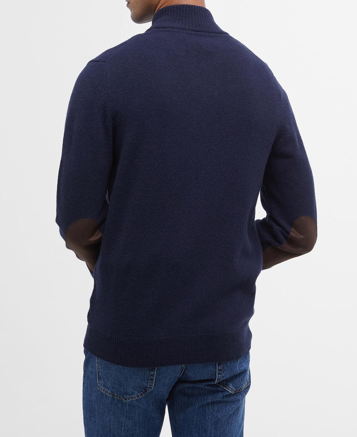 BARBOUR Maglione Uomo Essential Patch Zip-Classic Navy
