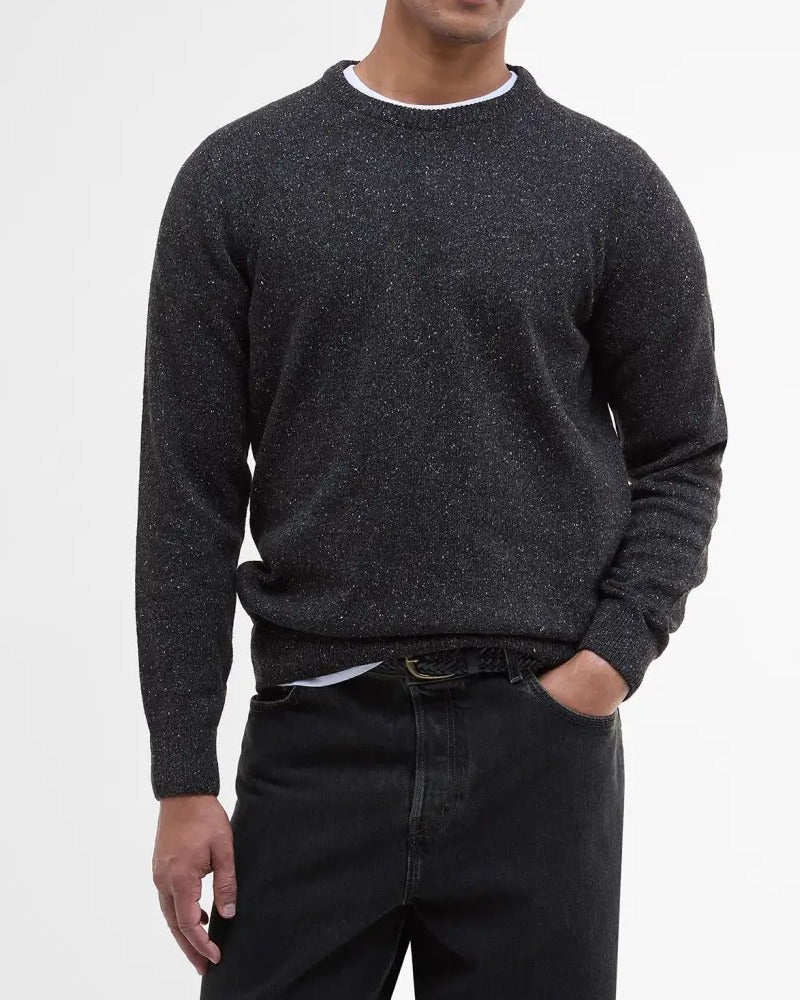 BARBOUR Maglione Uomo Essential Tisbury-Classic Black