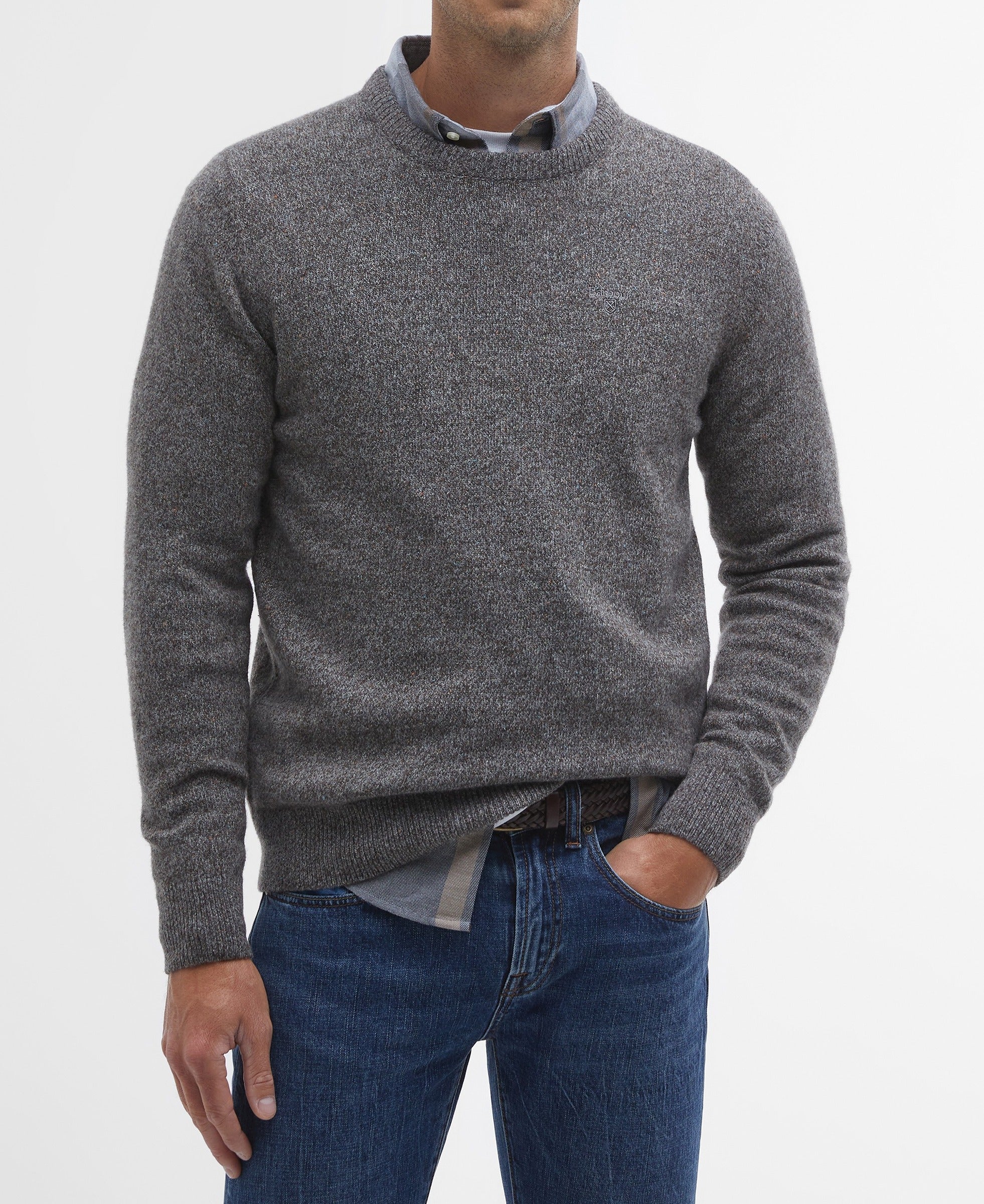 BARBOUR Maglione Uomo Essential Tisbury-Fog