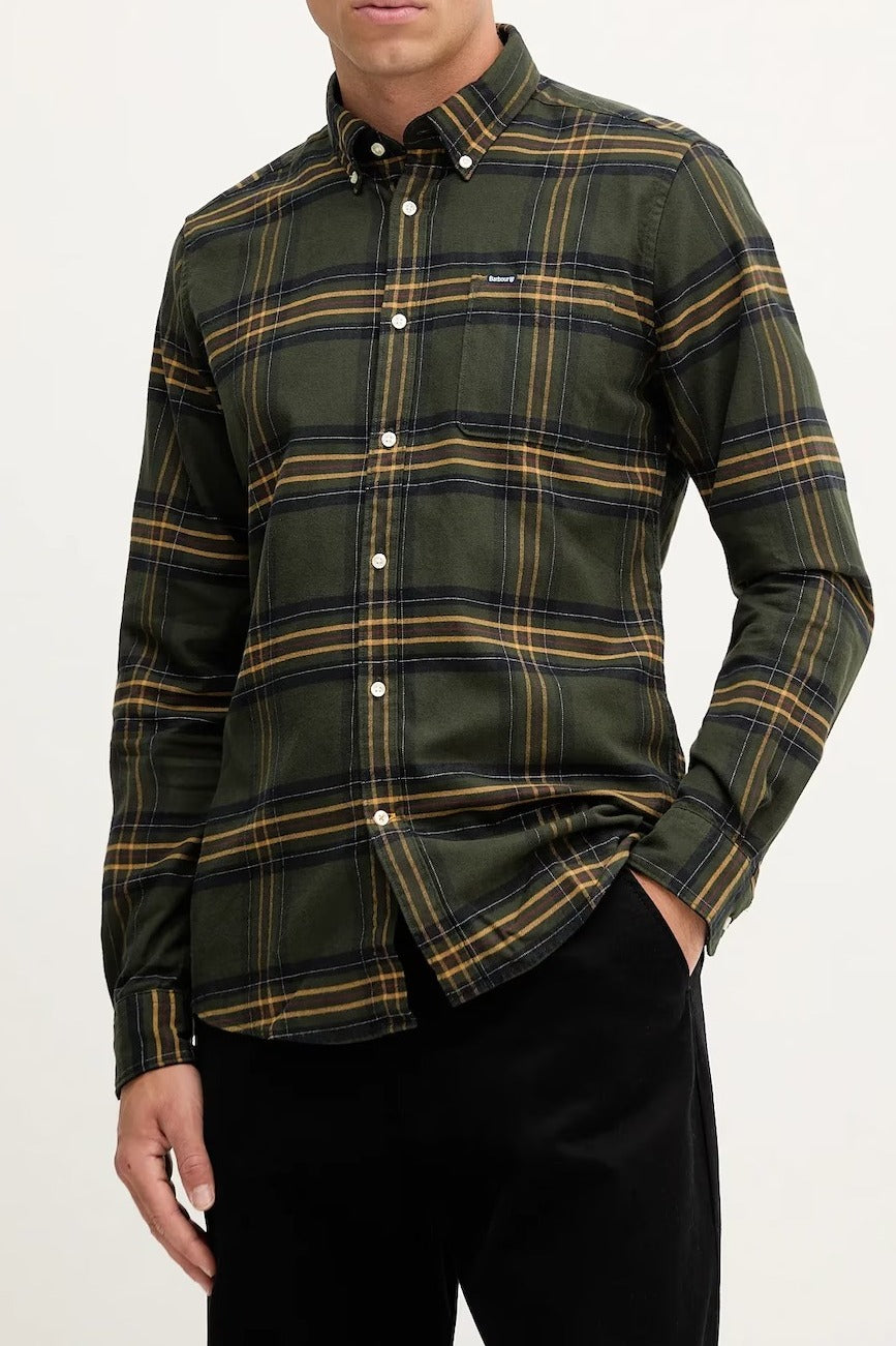 BARBOUR Camicia Uomo Portdown-Olive