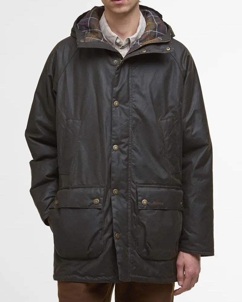 BARBOUR Parka Uomo BEDALE WAX-Olive