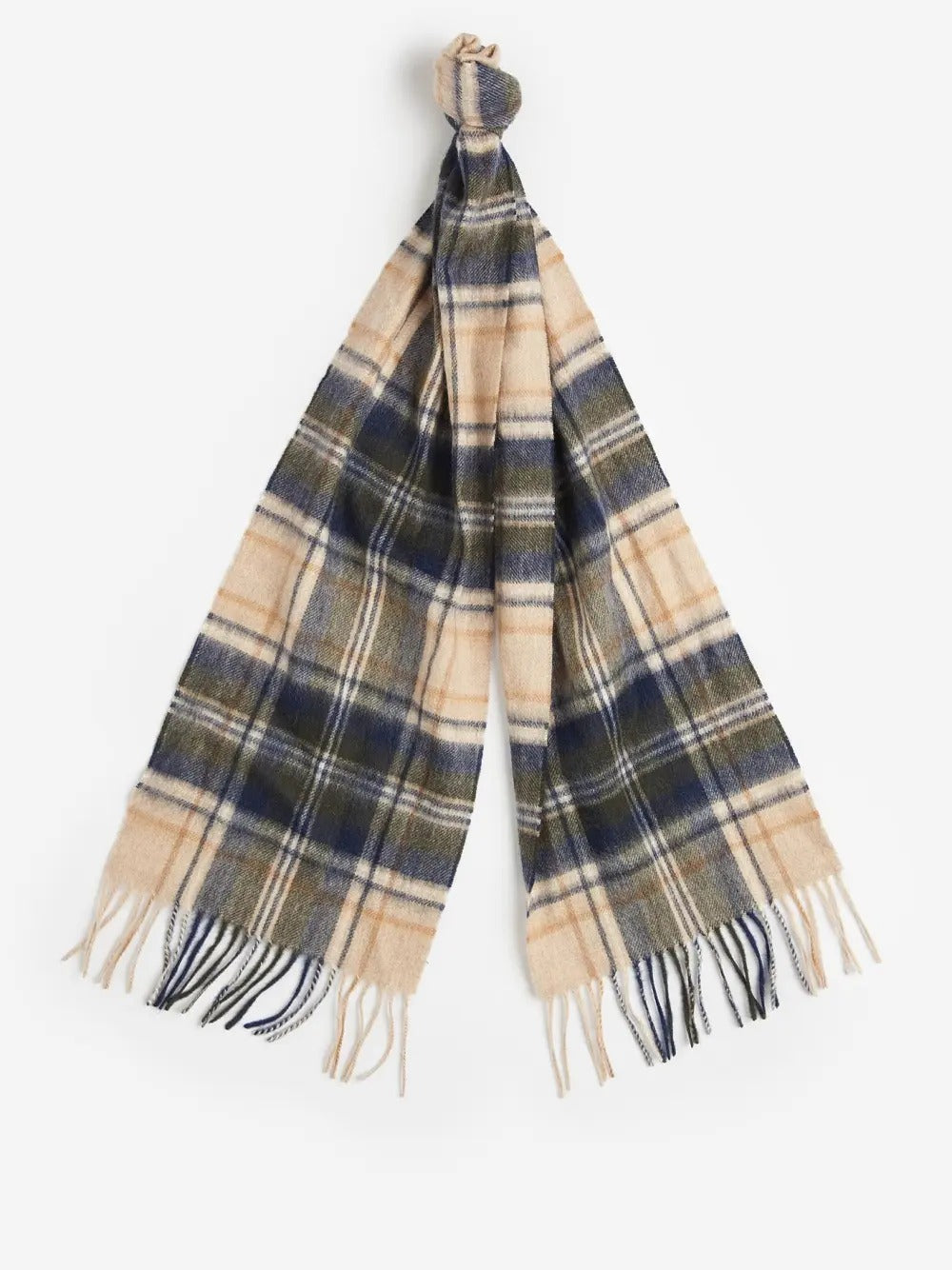 BARBOUR Sciarpa Uomo NEW CHECK TARTAN-Sand Beige Plaid