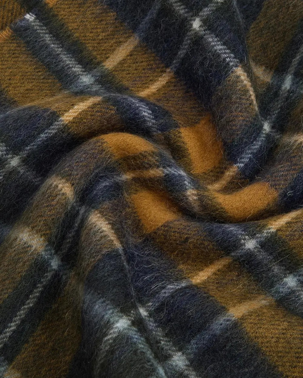 BARBOUR Sciarpa Uomo NEW CHECK TARTAN-Forest Bronze Brown