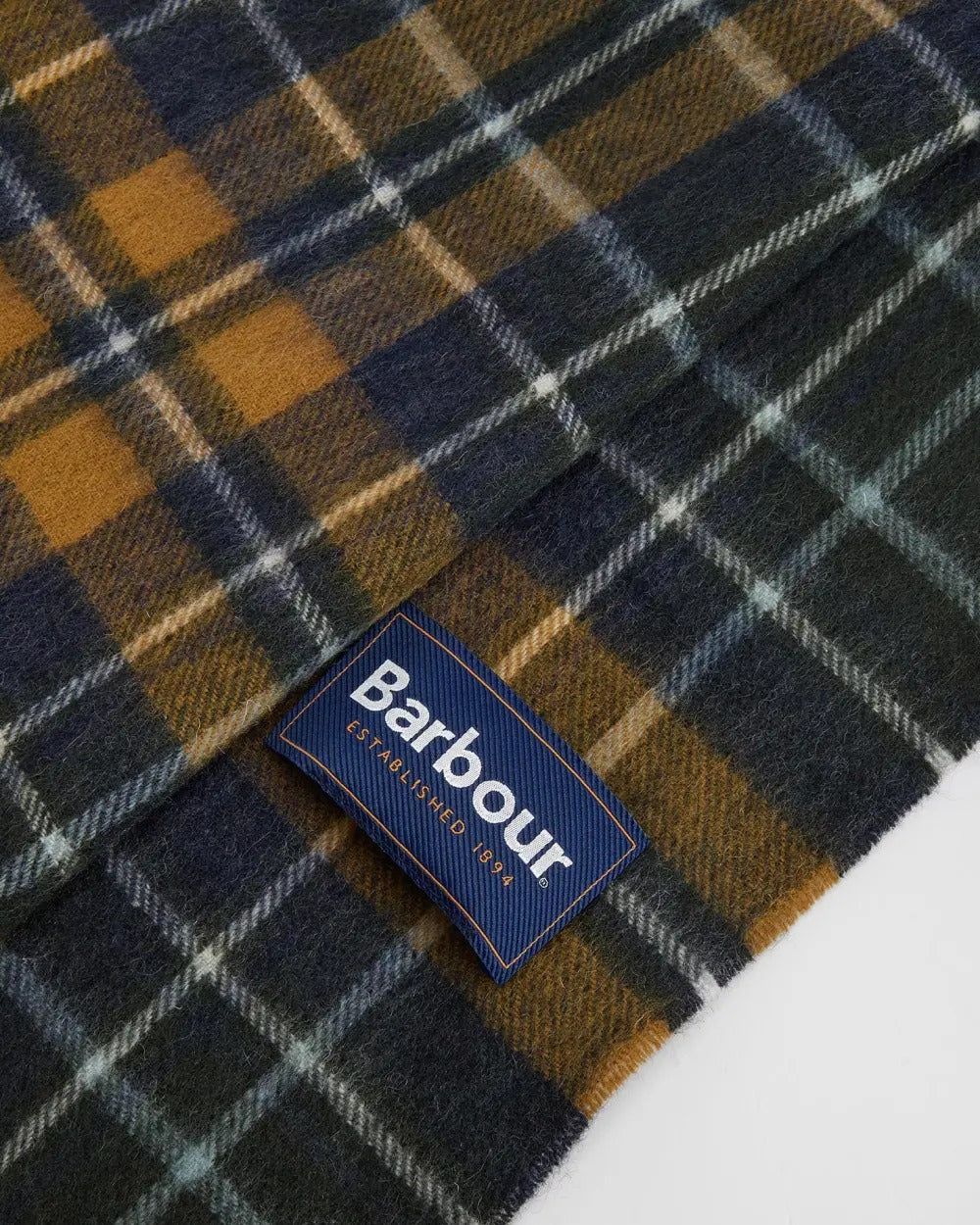 BARBOUR Sciarpa Uomo NEW CHECK TARTAN-Forest Bronze Brown
