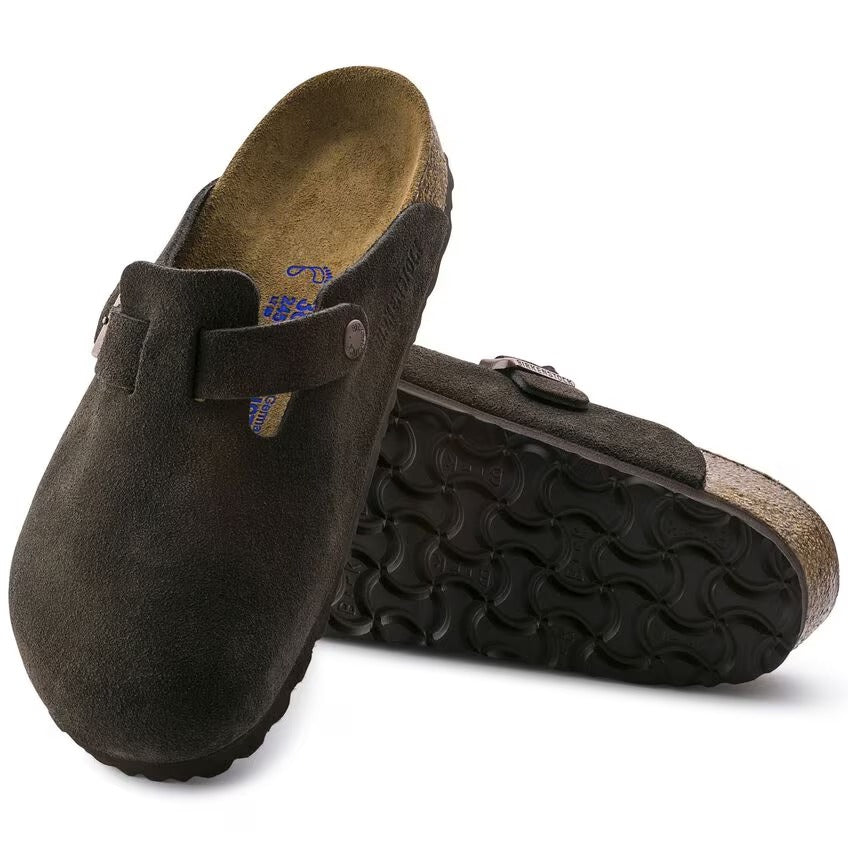 BIRKENSTOCK Ciabatta Uomo BOSTON SFB SUEDE-Mocca