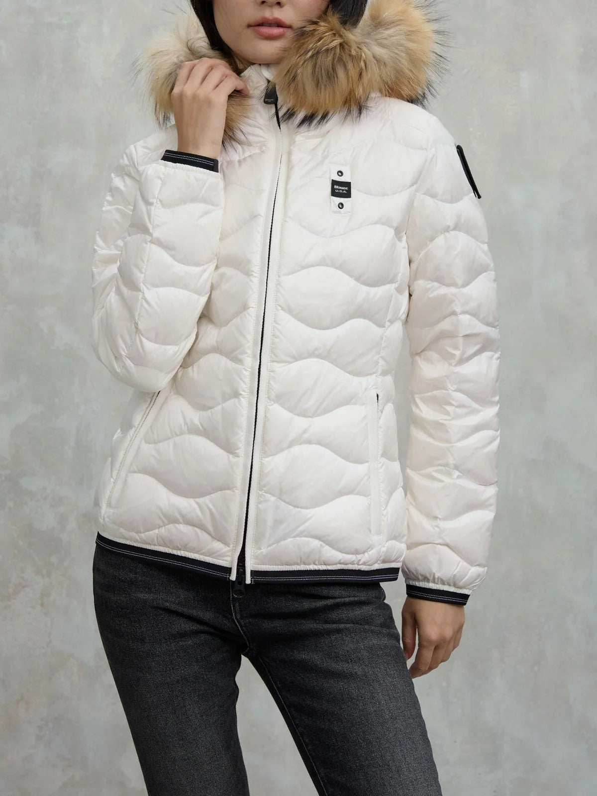 BLAUER Giubbotto Donna Aldie-Bianco Ottico