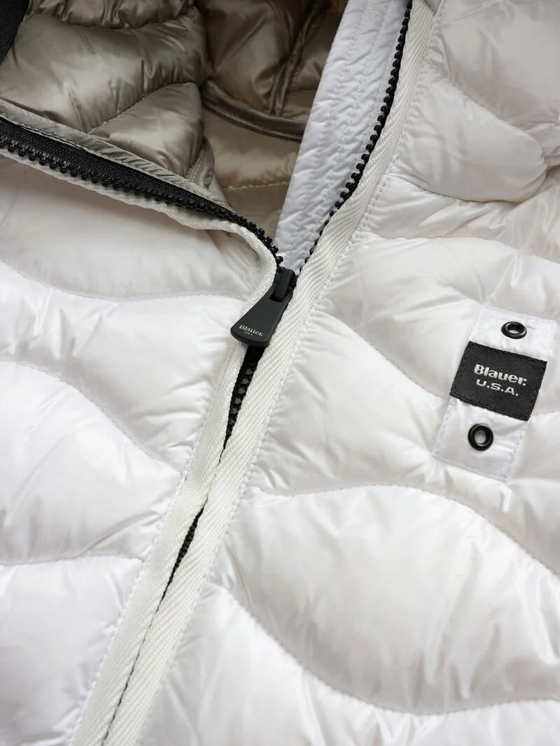 BLAUER Giubbino Bambino Lowell Junior-Bianco Ottico/Grigio