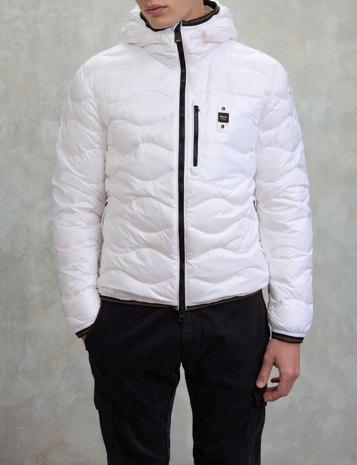 BLAUER Giubbotto Uomo Wave-Bianco