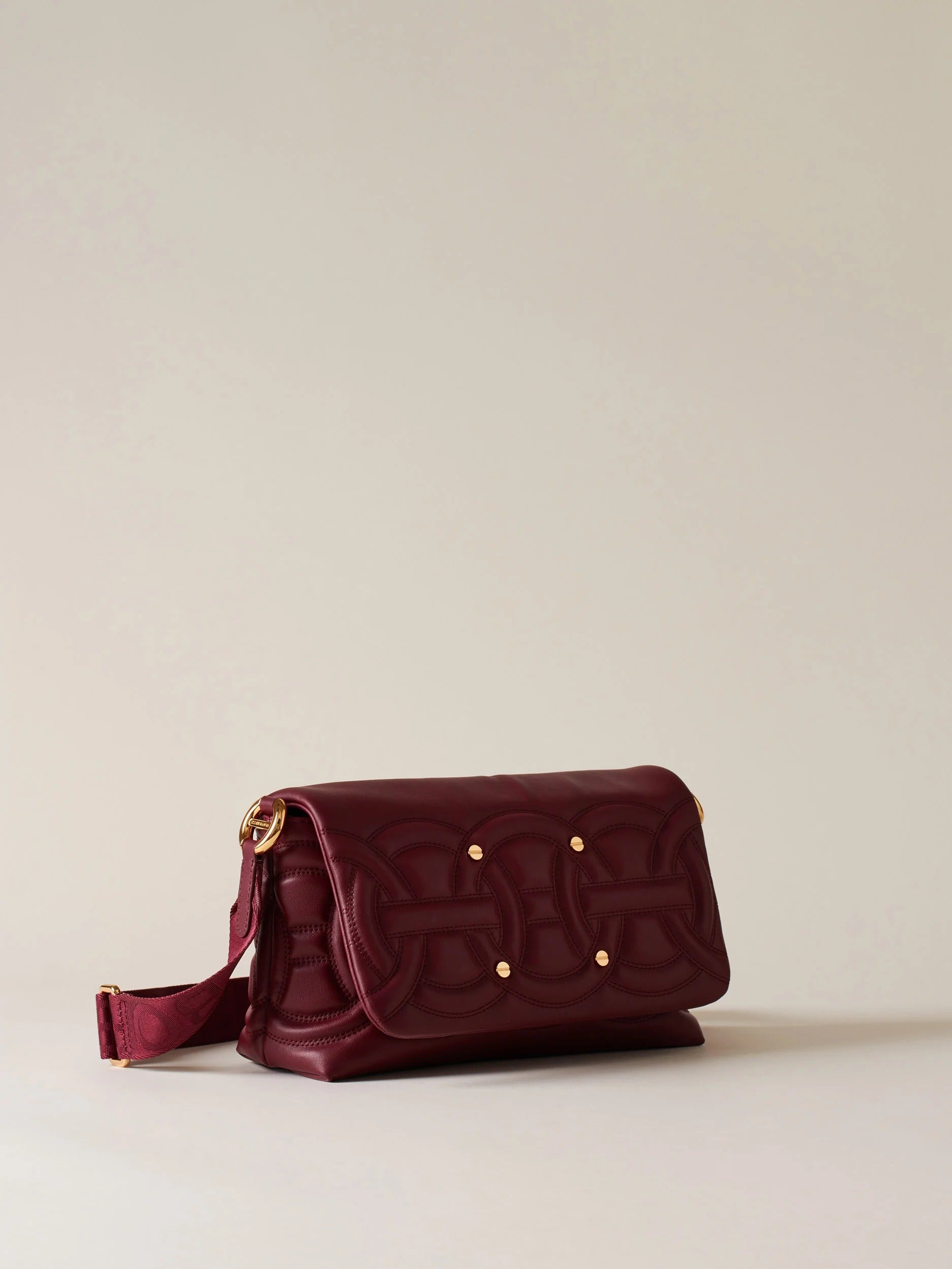 BORBONESE Borsa Rondò Cross Over S-Merlot