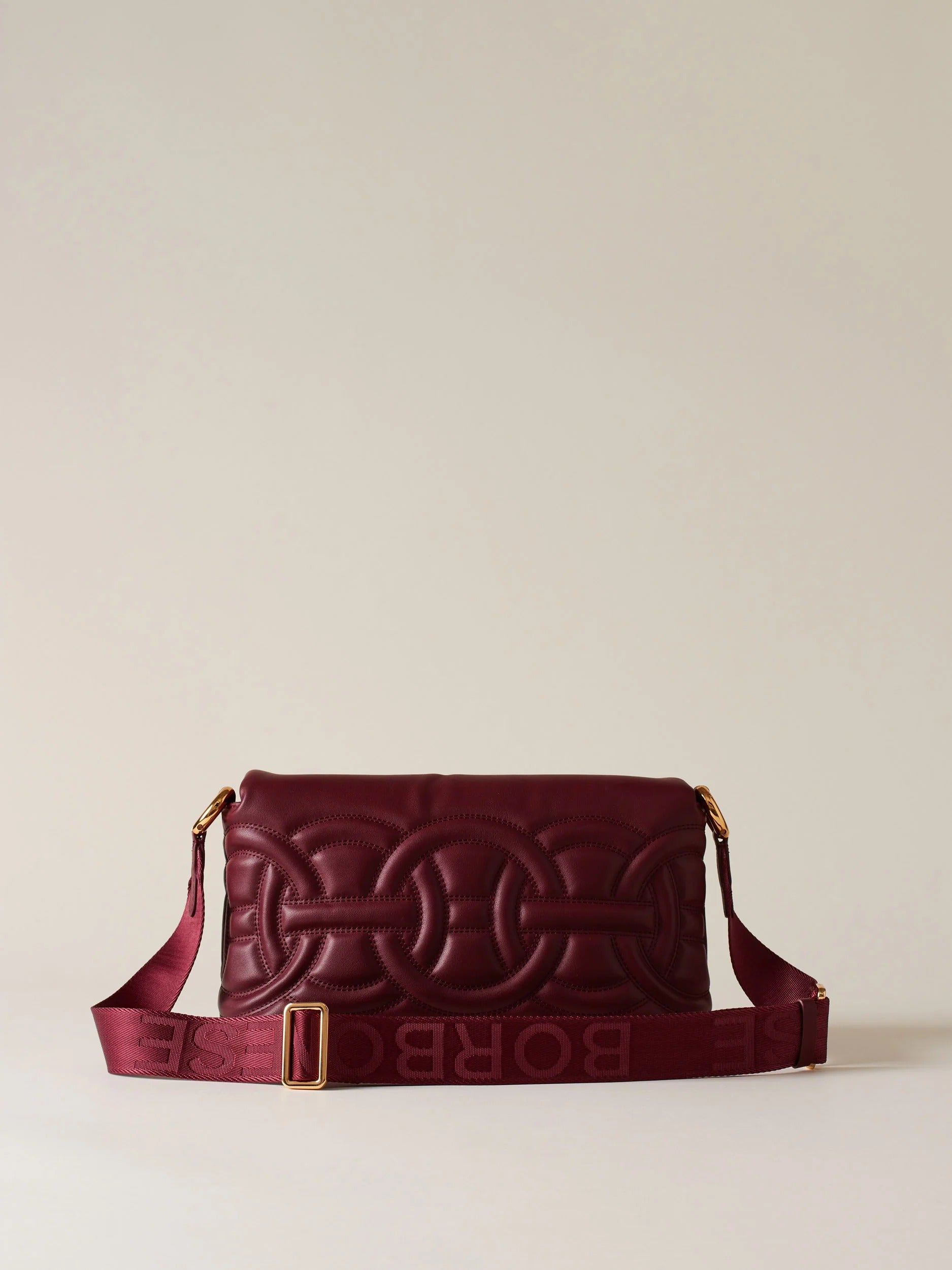 BORBONESE Borsa Rondò Cross Over S-Merlot