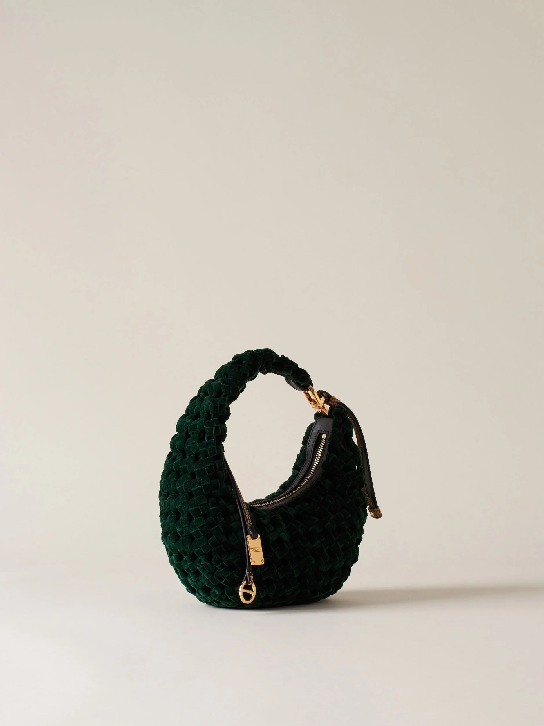 BORBONESE Borsa La Nido Hobo Petite-Alloro