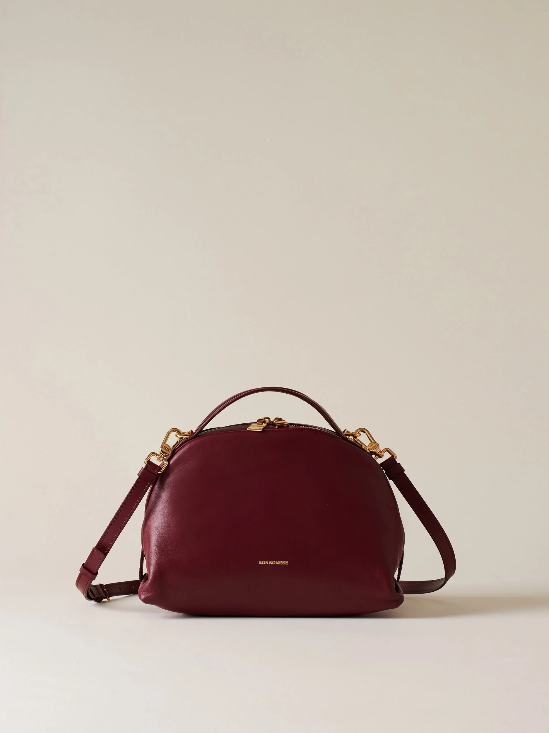 BORBONESE Borsa Bauletto Sexy S-Merlot