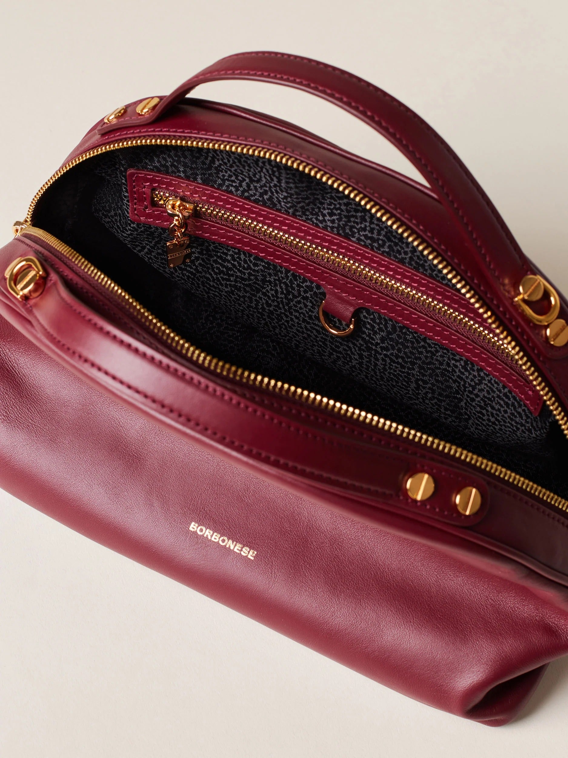 BORBONESE Borsa Bauletto Sexy S-Merlot
