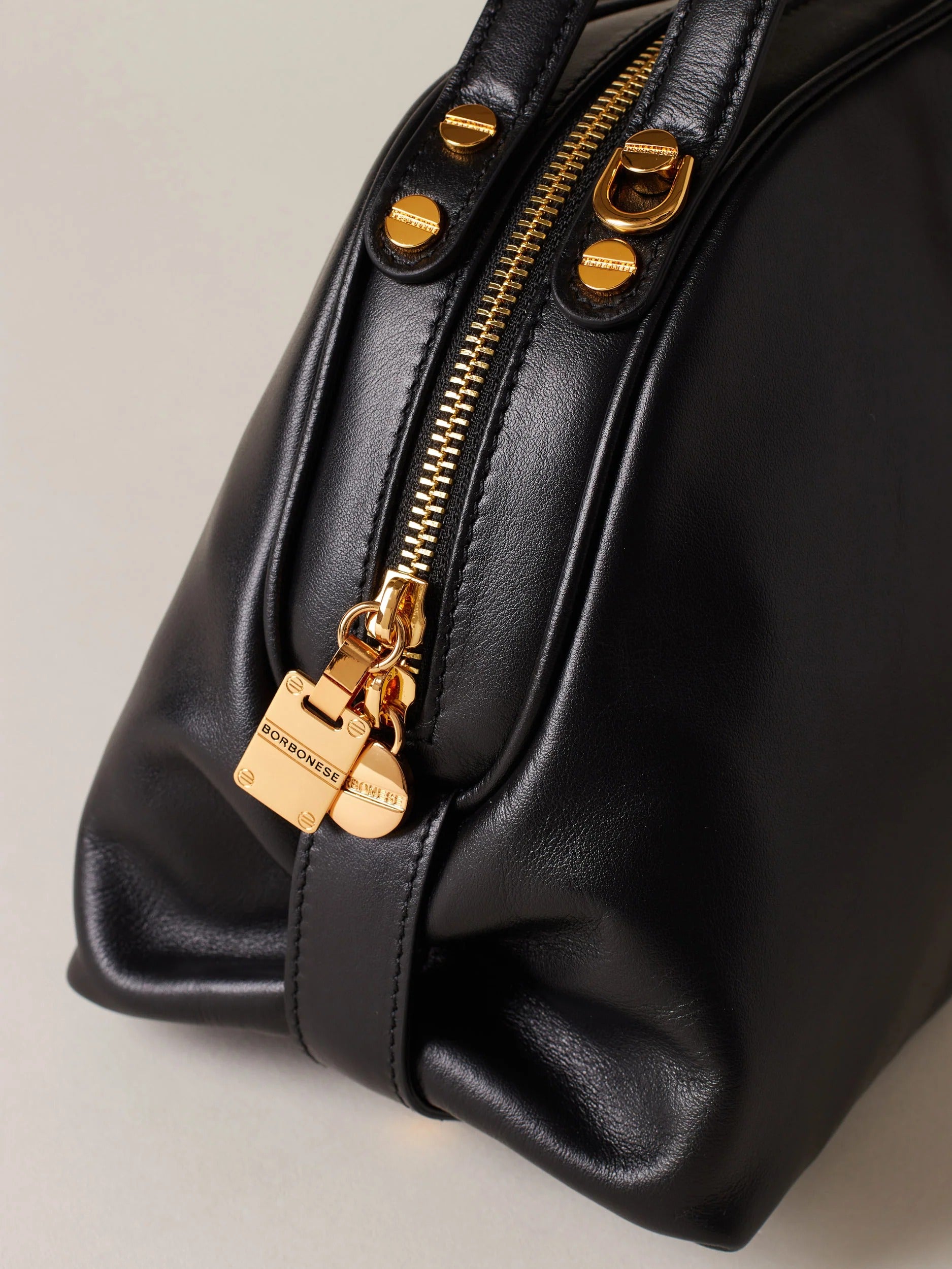 BORBONESE Borsa Bauletto Sexy S-Nero