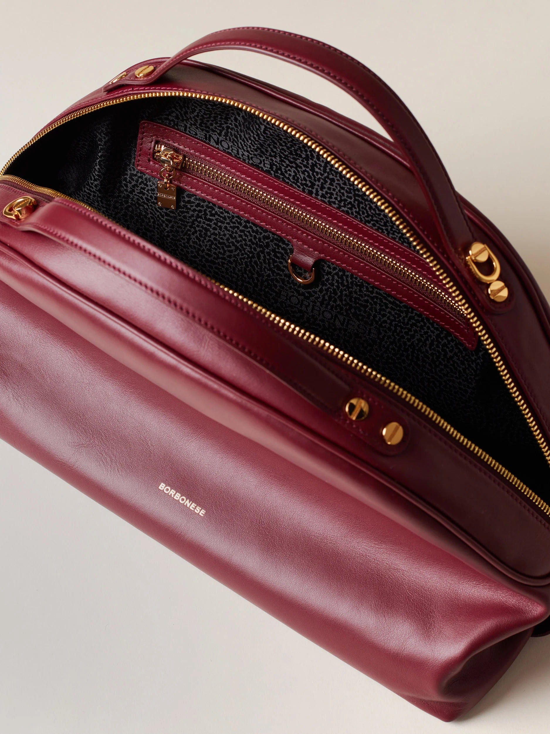 BORBONESE Borsa Bauletto Sexy M-Merlot