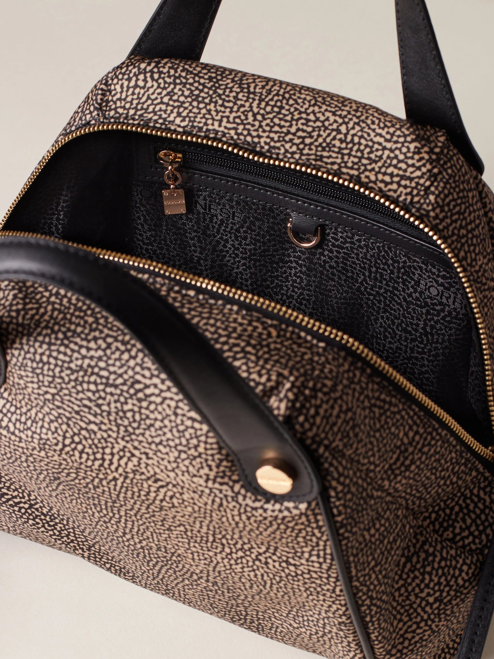 BORBONESE Borsa Bauletto M-Naturale Nero