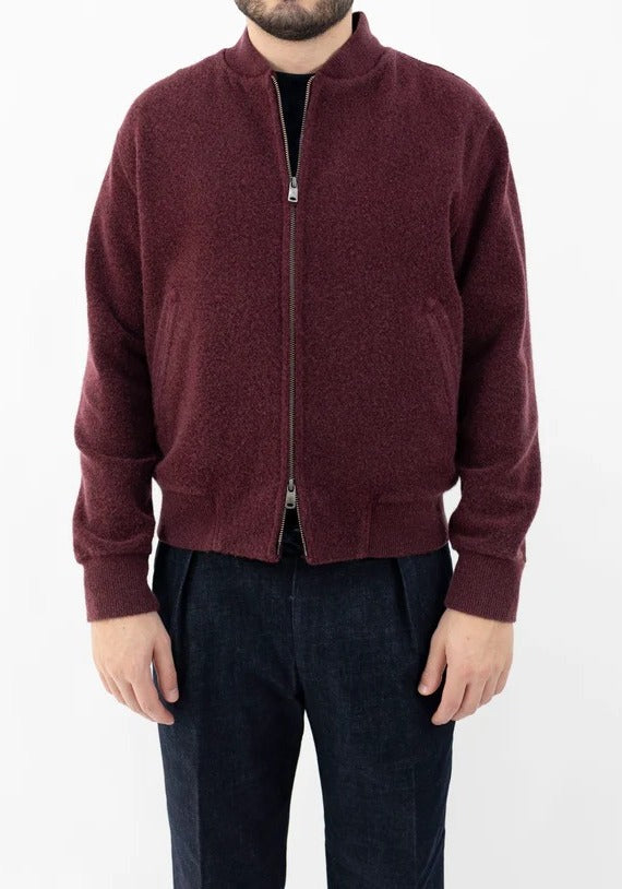 CIRCOLO 1901 Bomber Uomo Bouclé-Burgundy