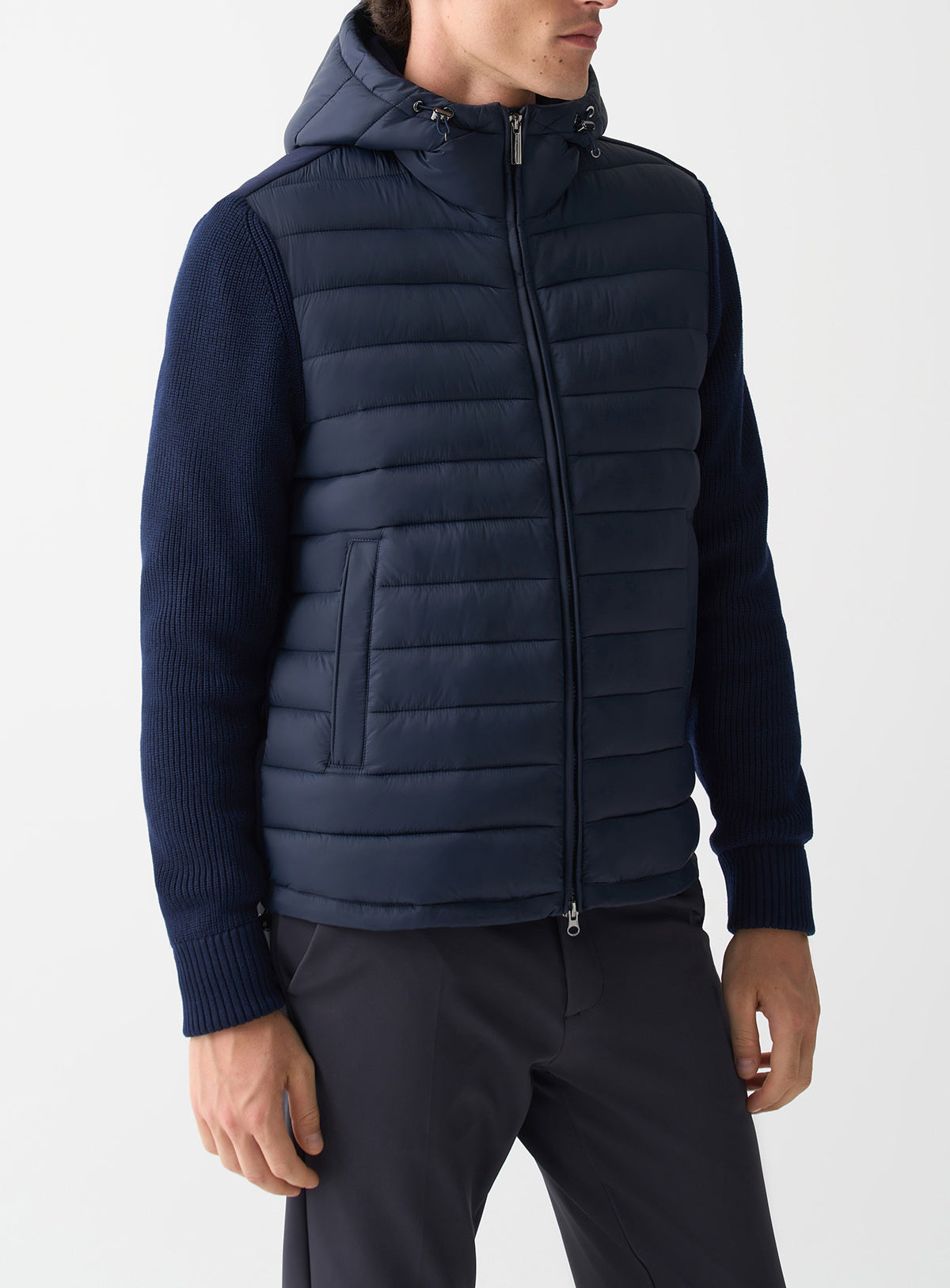 COLMAR Giacca Uomo Ibrida Cappuccio-Blu Navy