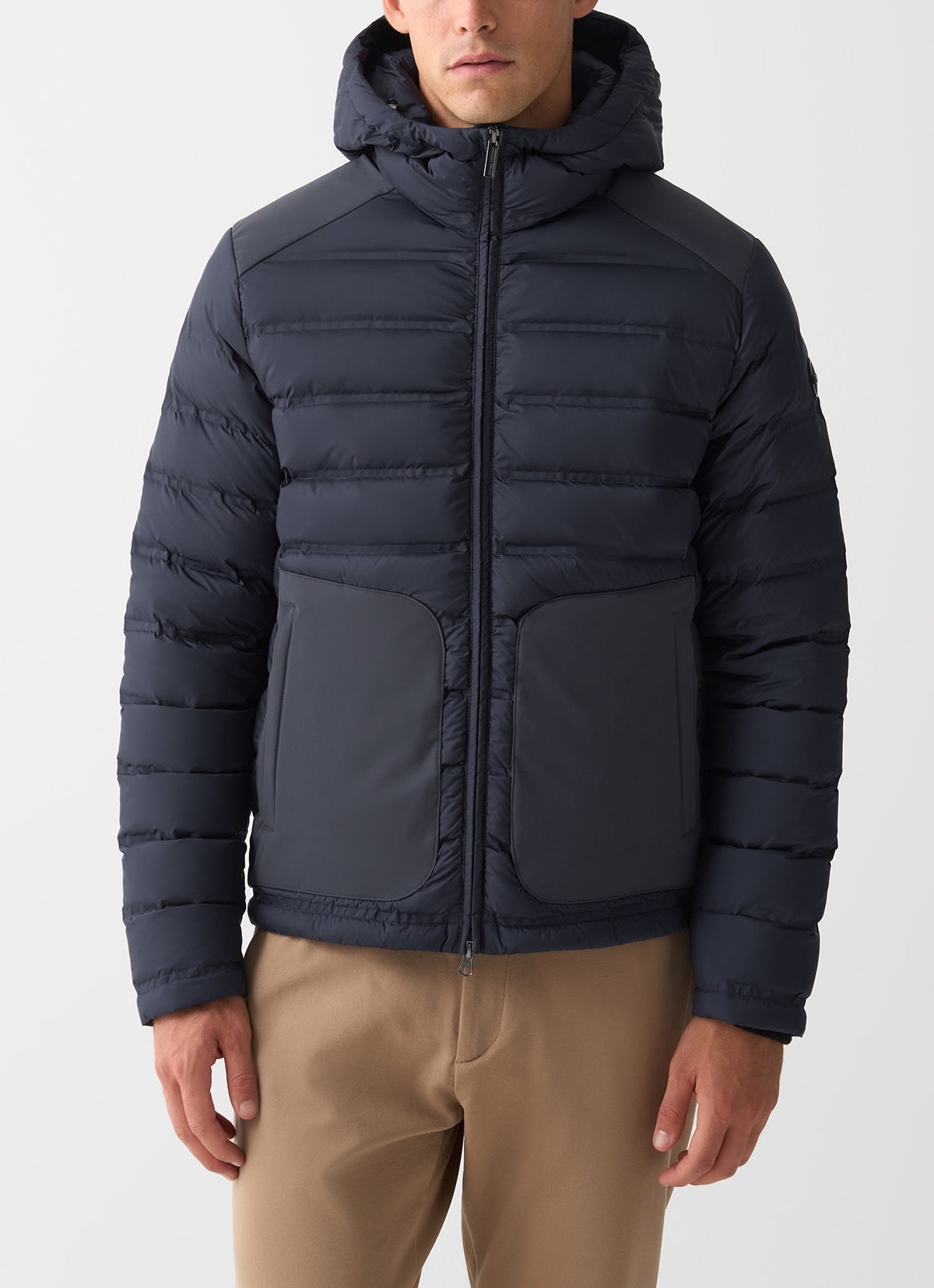 COLMAR Giacca Uomo Trapuntata con Inserti-Blu Navy