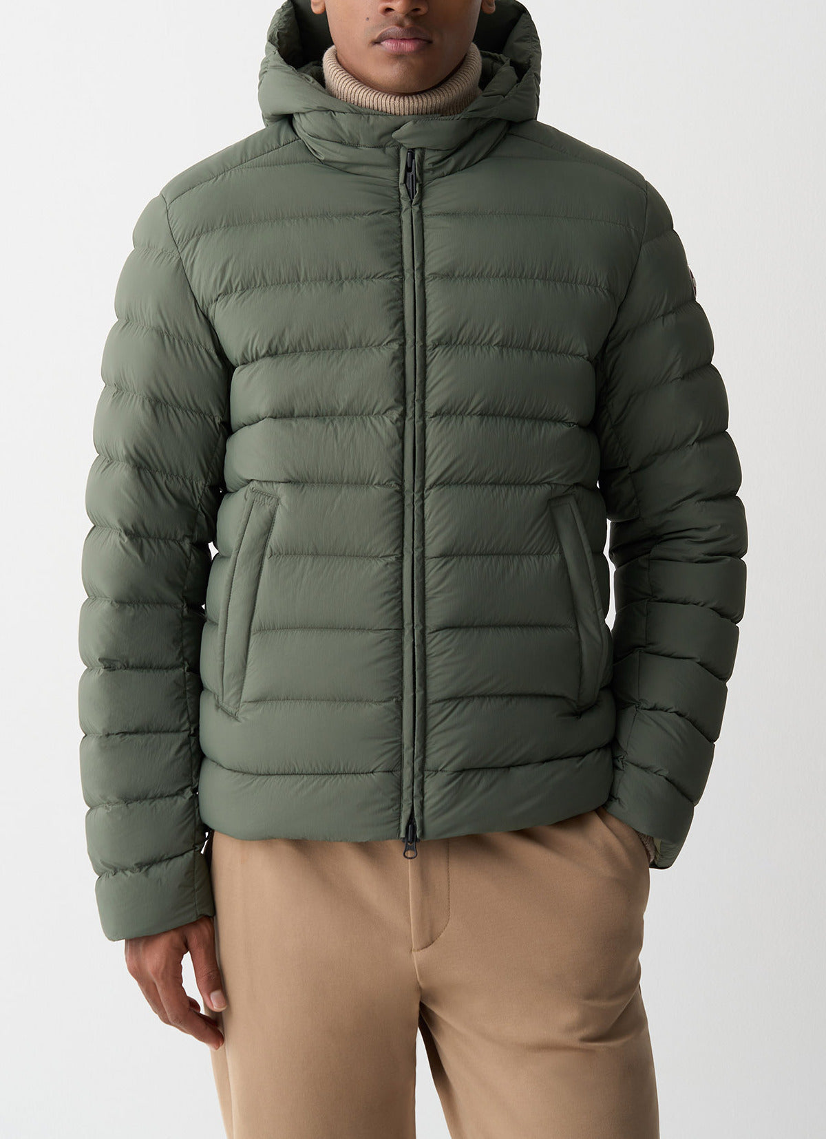 COLMAR Giacca Uomo trapuntata con cappuccio fisso-Verde Underwood