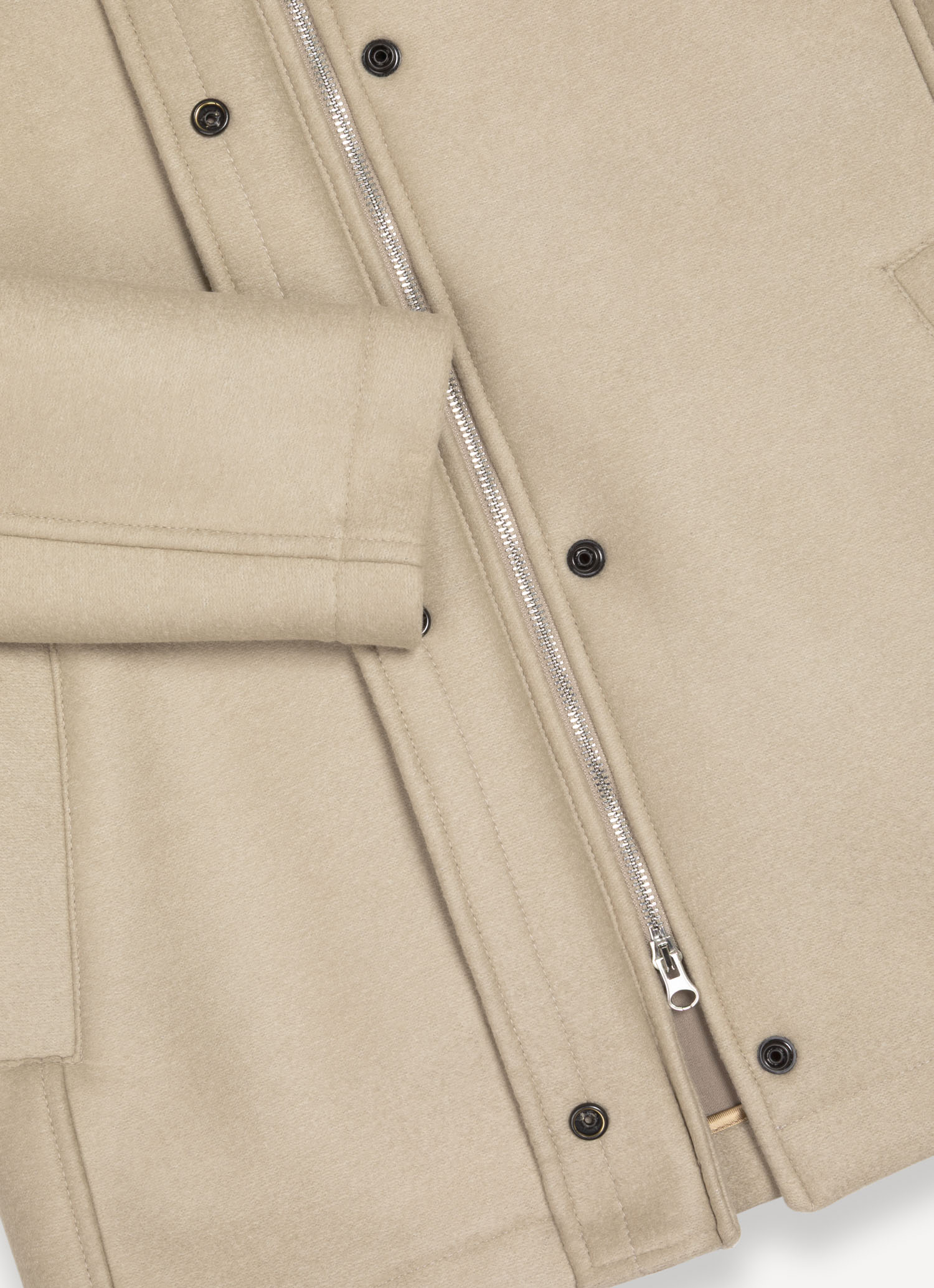 COLMAR Cappotto Donna in panno di lana con cappuccio-Beige Etna