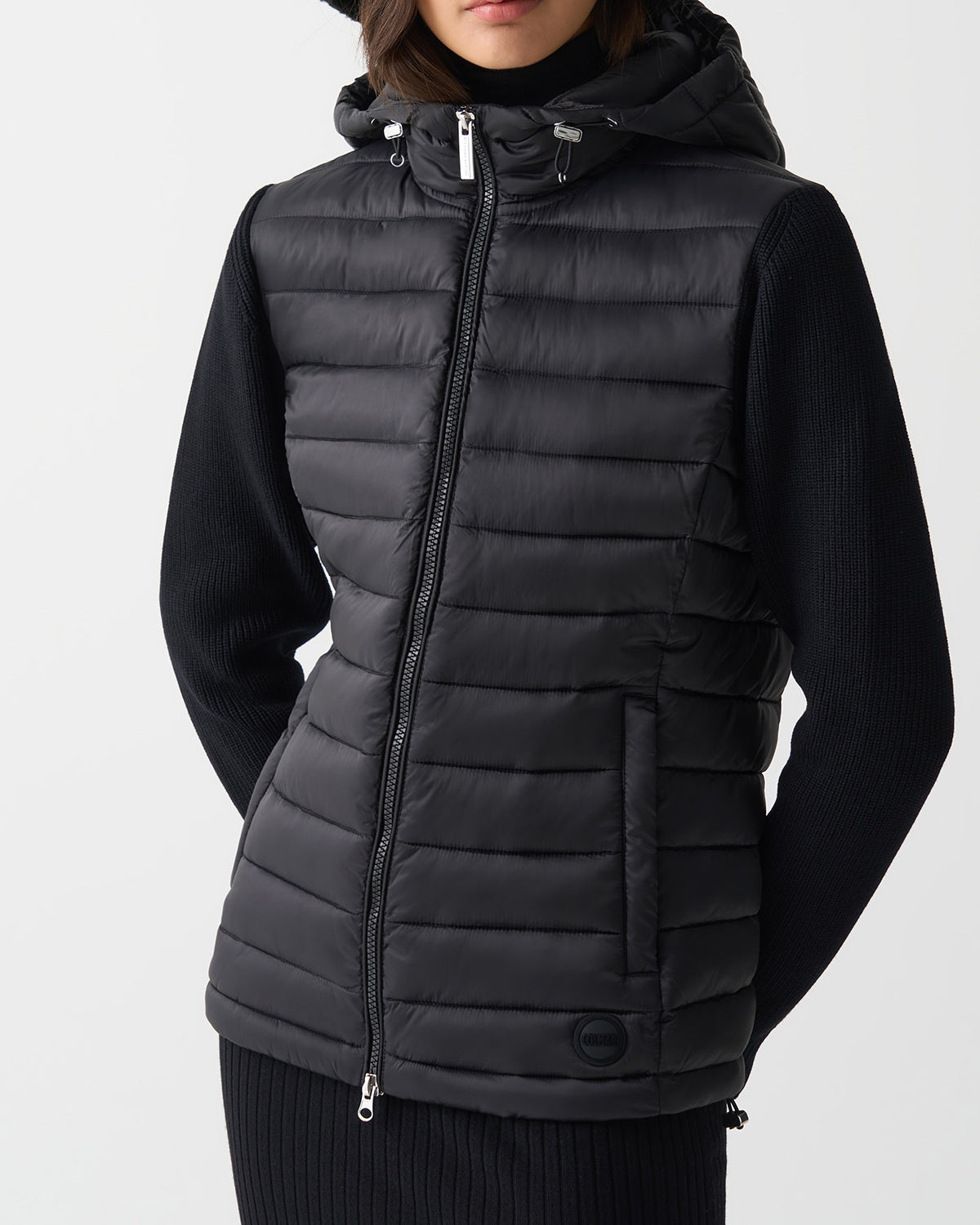 COLMAR Giacca Donna Ibrida Nylon Maglia-Nero