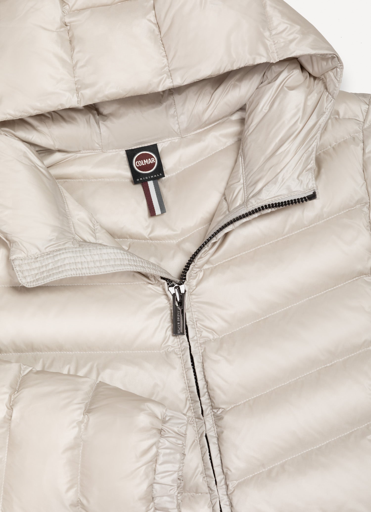 COLMAR Piumino Donna Trapuntato Cappuccio-Beige Canapa