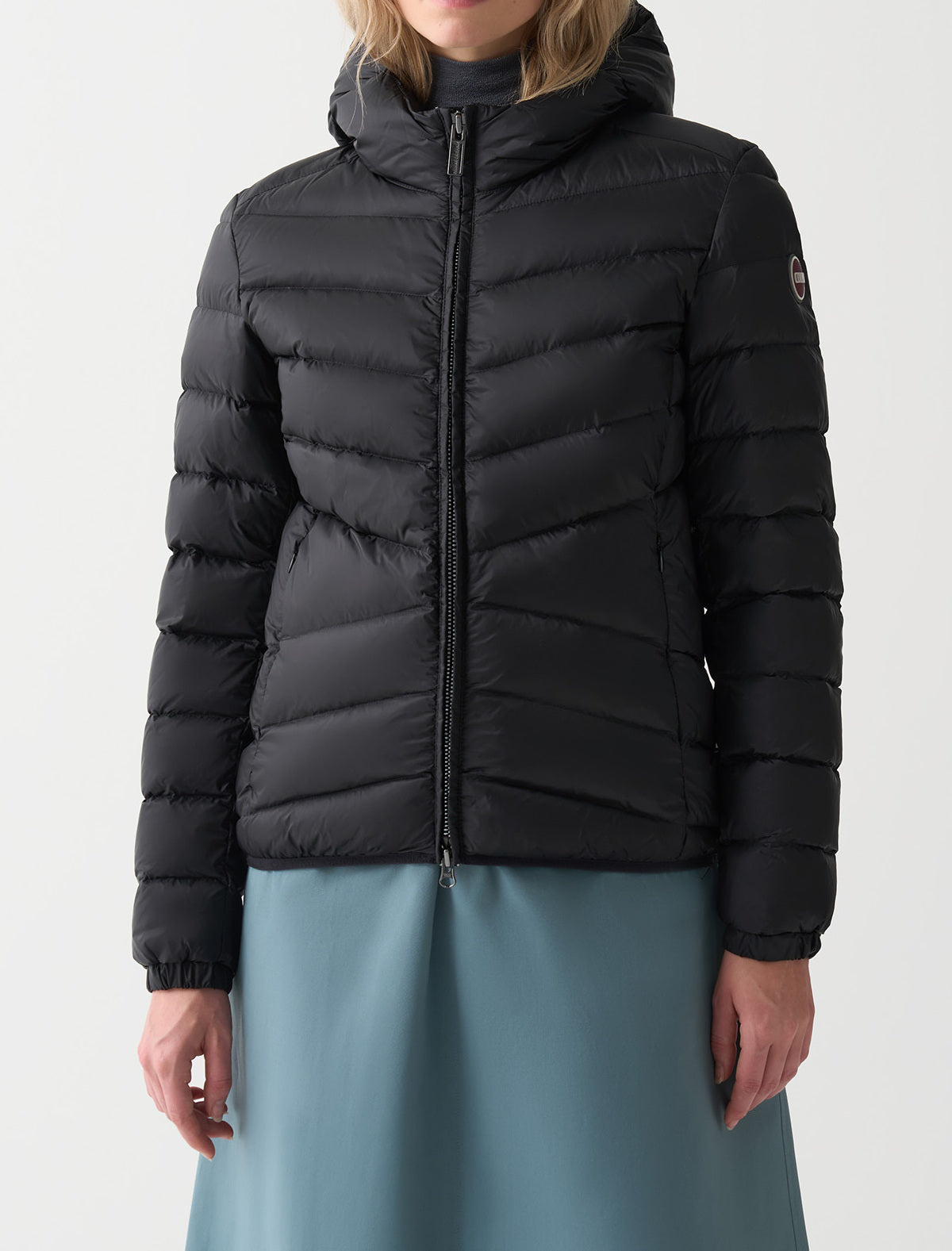COLMAR Piumino Donna Trapuntato Cappuccio-Nero