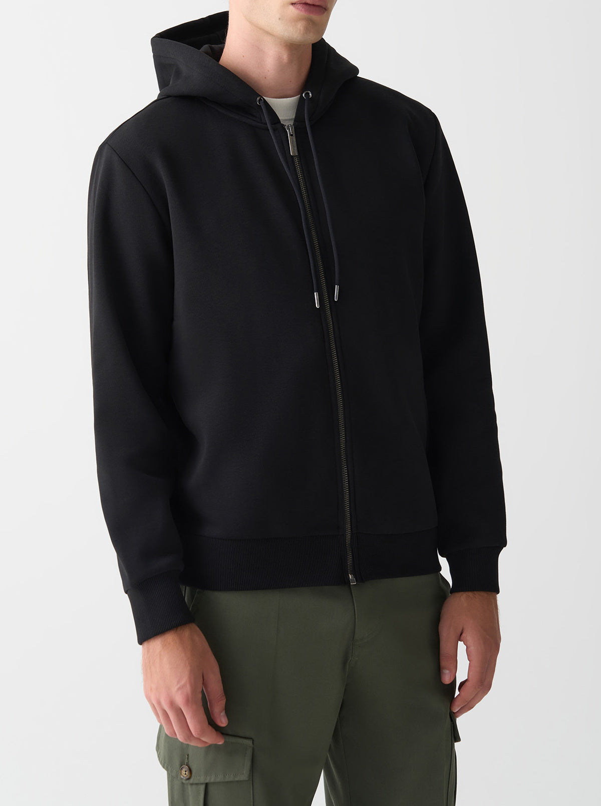 COLMAR Felpa Uomo Full Zip Cappuccio Cotone-Nero