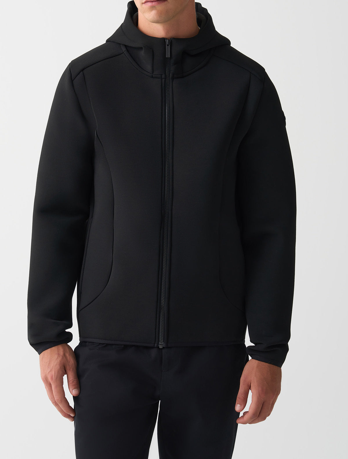 COLMAR Felpa Uomo Scuba Full Zip Cappuccio-Nero