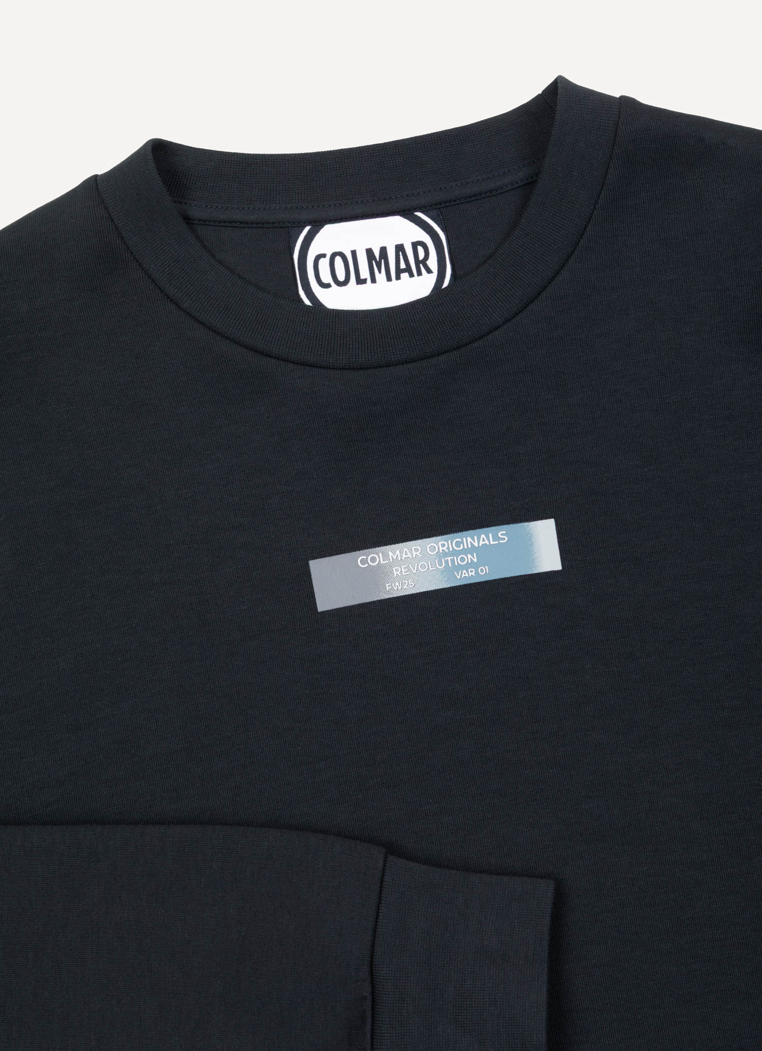 COLMAR Felpa Uomo Girocollo Stampa Logo-Nero