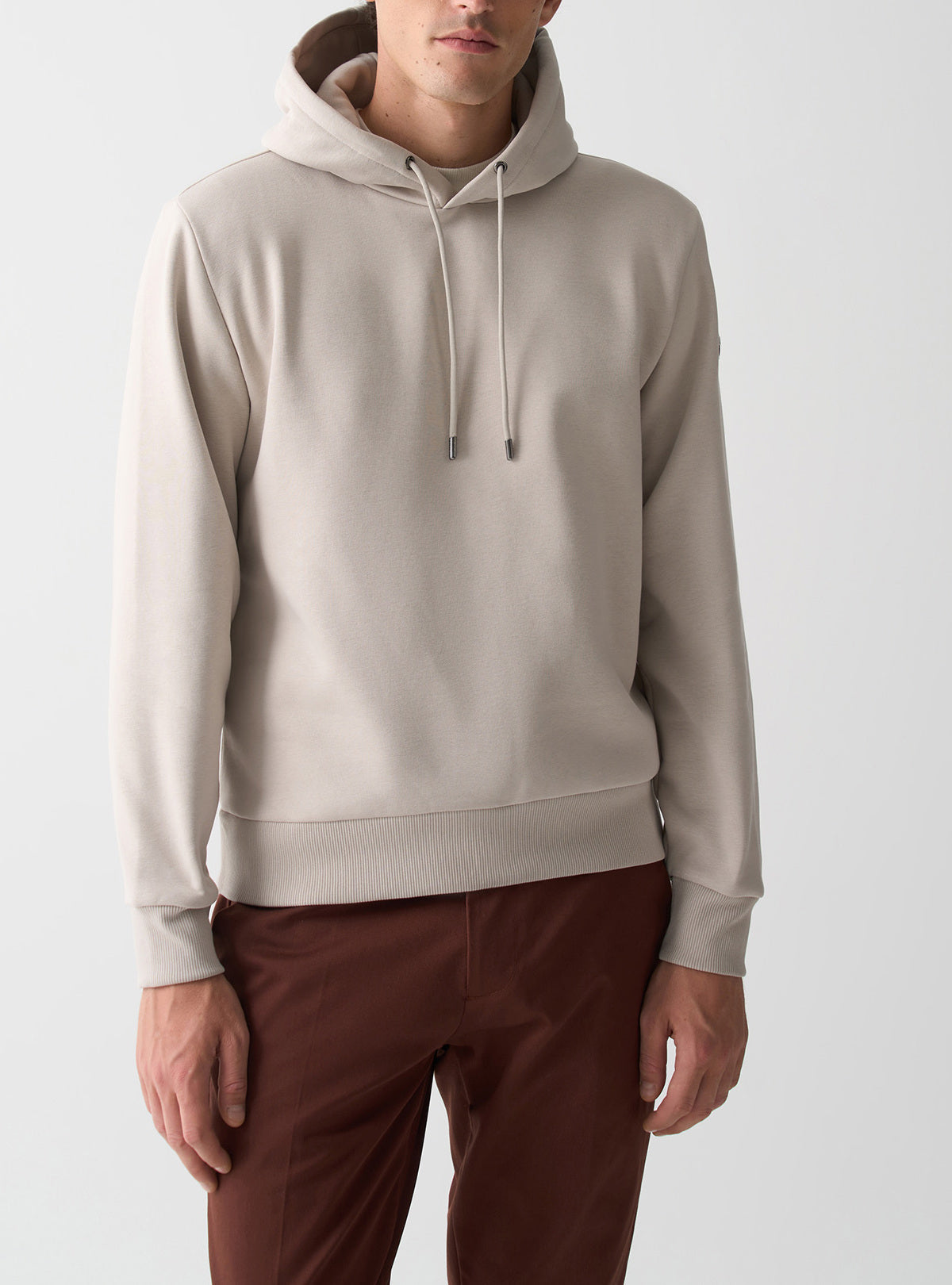 COLMAR Felpa Uomo Cappuccio Cotone-Beige Canapa