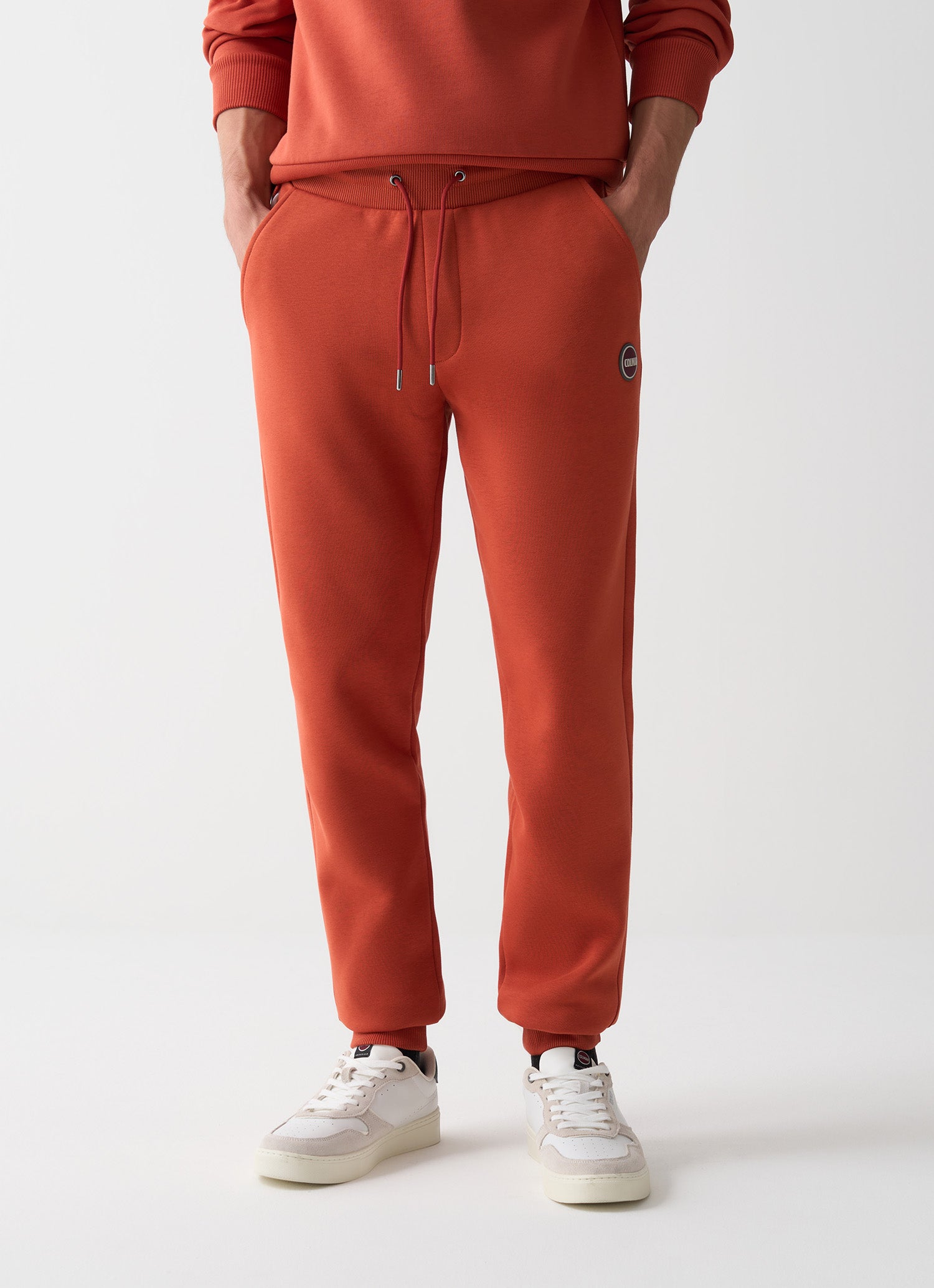 COLMAR Pantalone Uomo Felpa Garzata-Rosso Goji