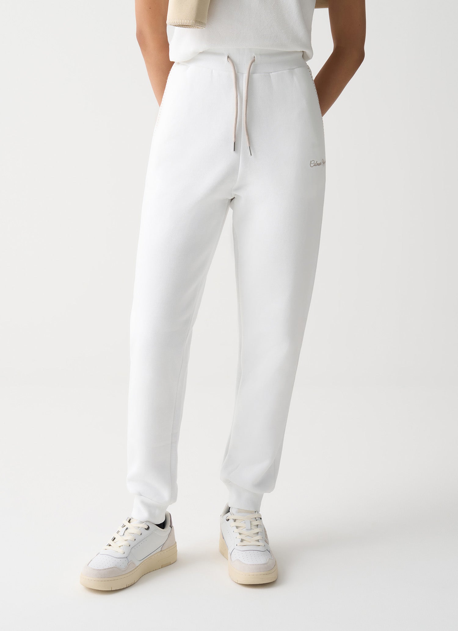 COLMAR Pantalone Donna Logo Ricamato-Bianco