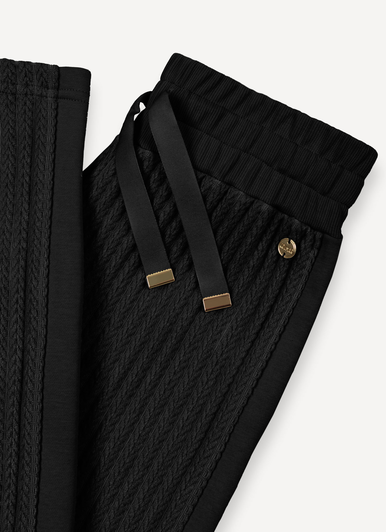 COLMAR Pantalone Donna Palazzo Trecce-Nero