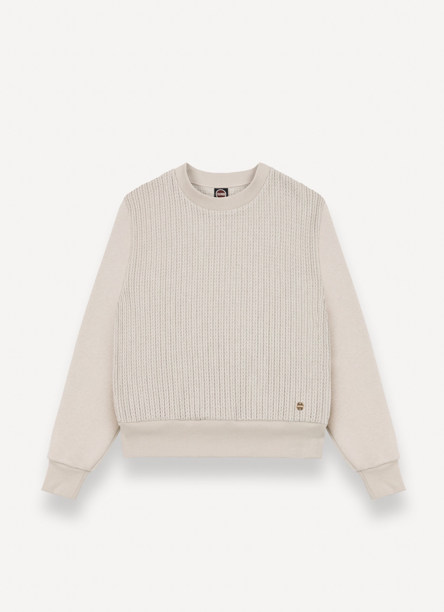 COLMAR Felpa Donna Girocollo Trecce-Beige Canapa