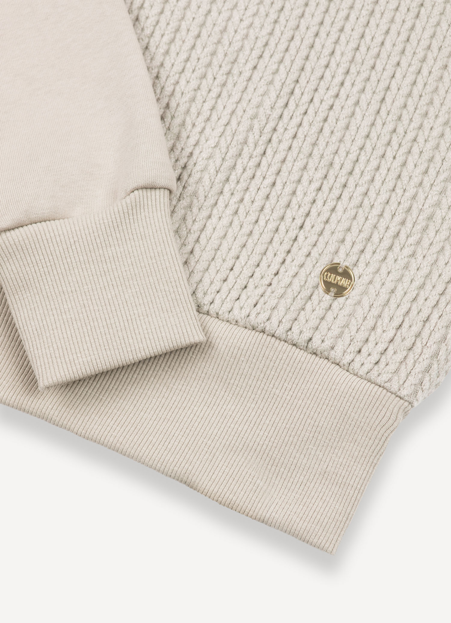 COLMAR Felpa Donna Girocollo Trecce-Beige Canapa