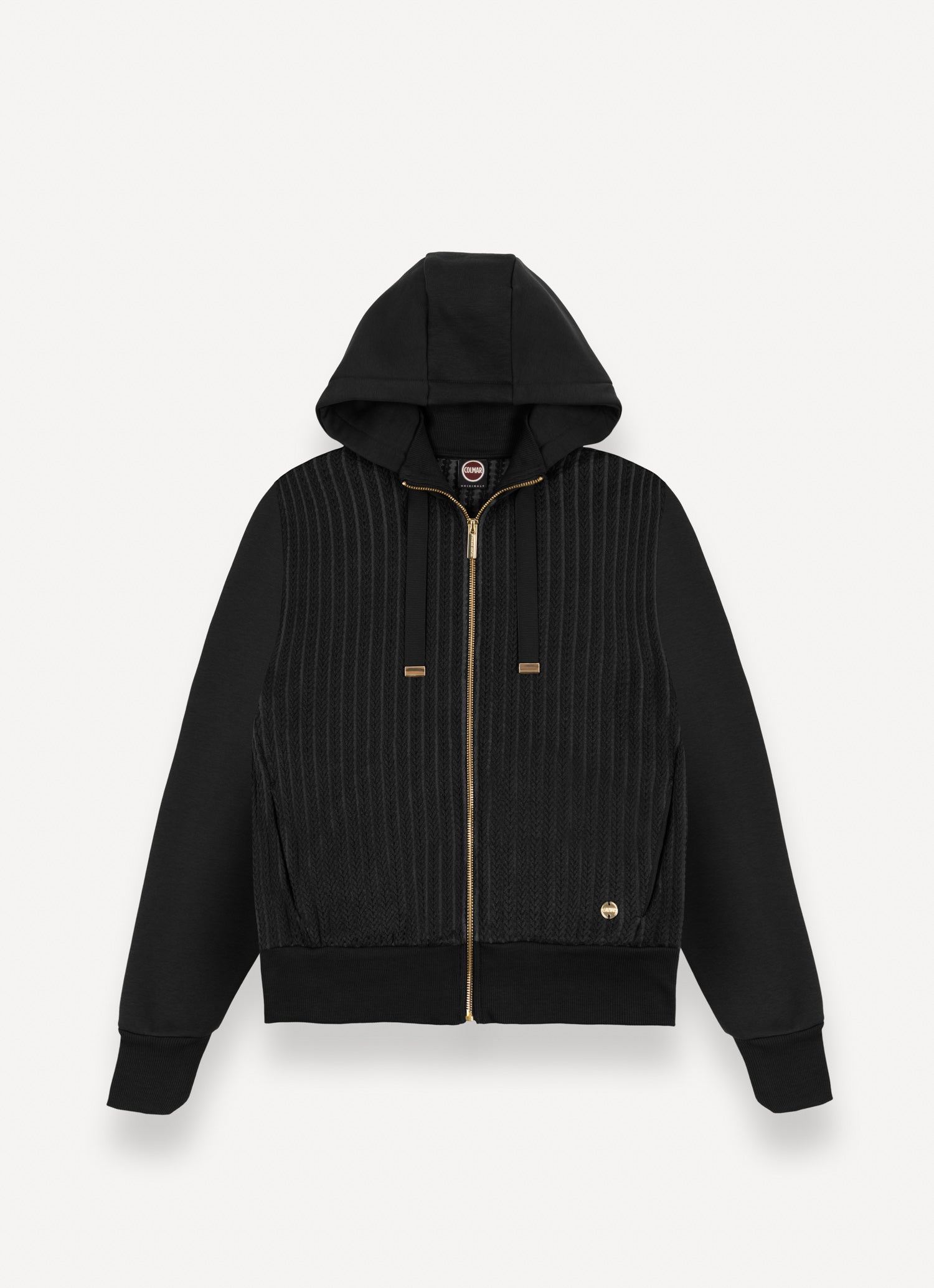 COLMAR Felpa Donna Full Zip Trecce Cappuccio-Nero