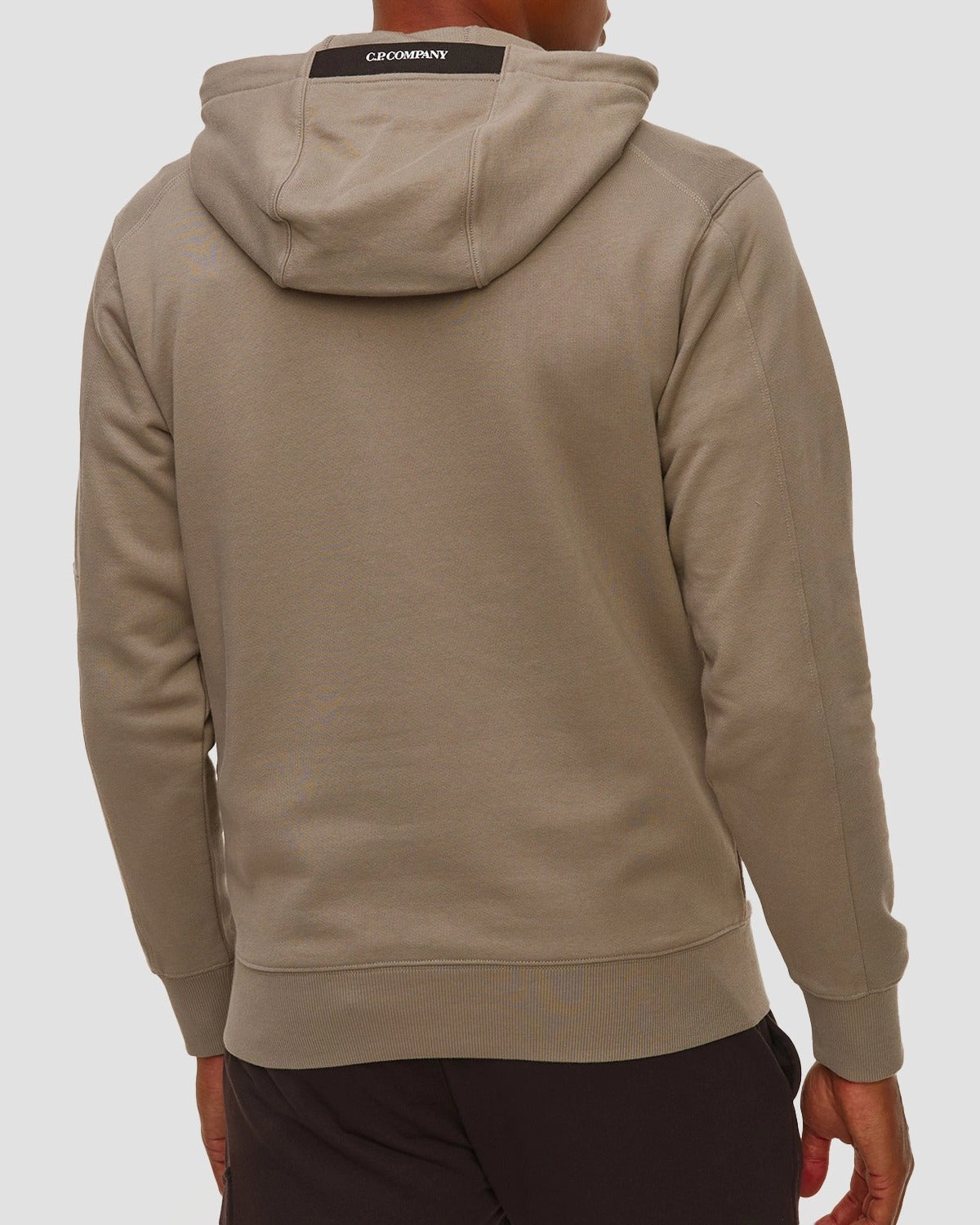 C.P. COMPANY Felpa Uomo Diagonal Raised Fleece-Fungi Grey