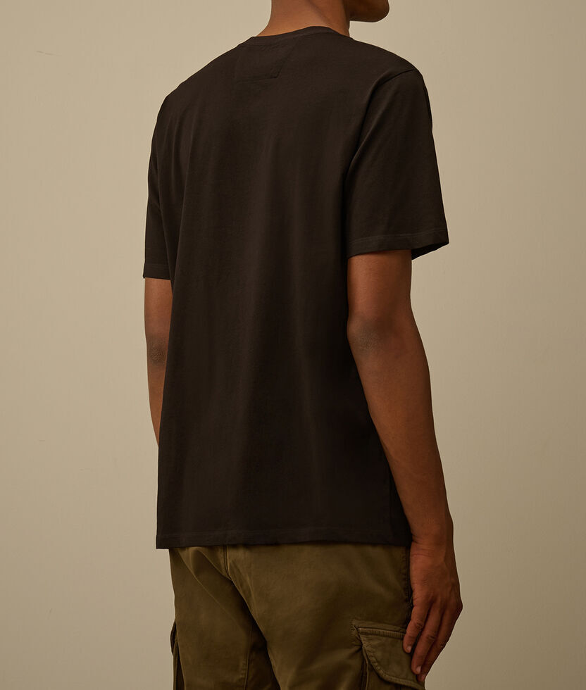 C.P. COMPANY T-shirt Uomo 30/1 Jersey Logo Patch-Black