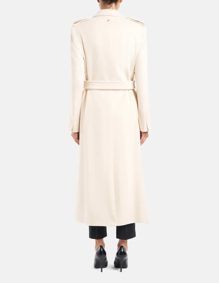DONDUP Cappotto Donna Velour Lana Cashmere-Avena Latte