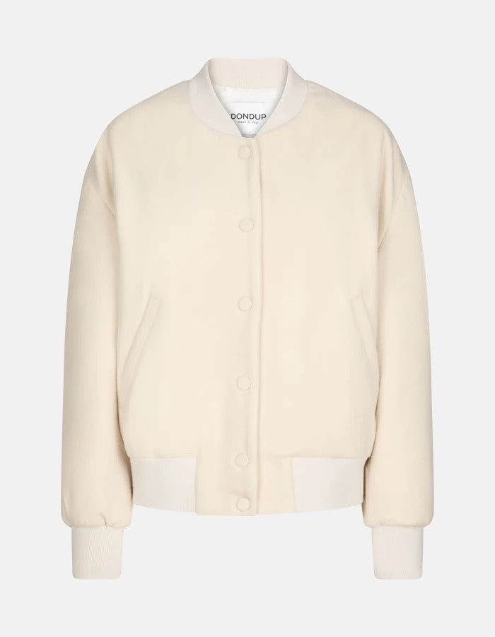DONDUP Bomber Donna Velour Lana Cashmere-Avena Latte