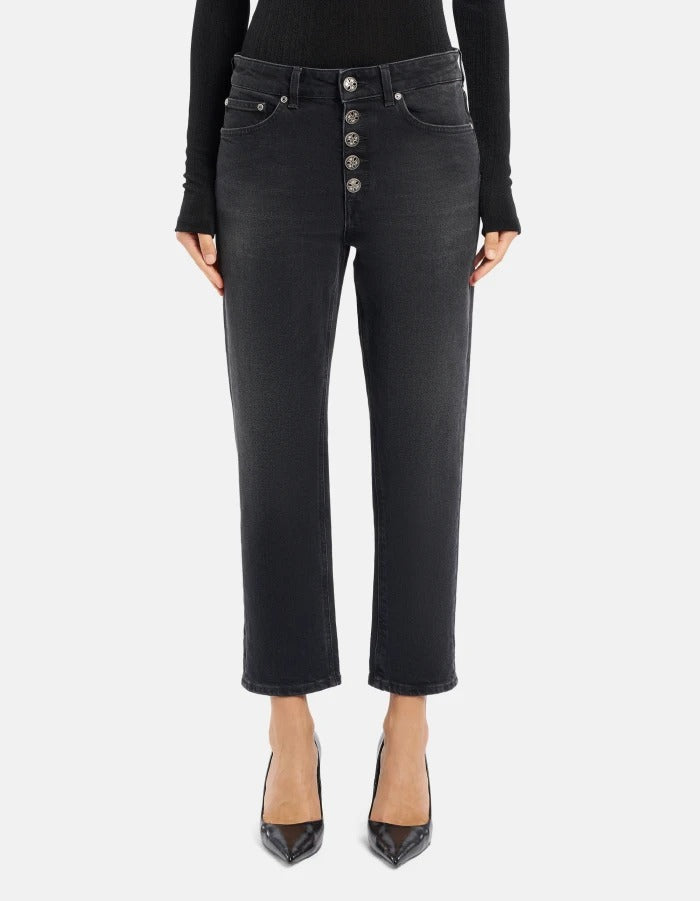 DONDUP Jeans Donna Koons Gioiello Loose-Nero