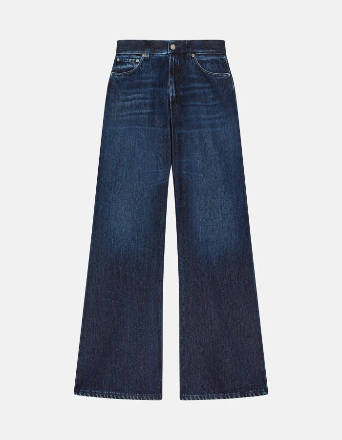 DONDUP Jeans Donna Amber Wide Leg-Blu